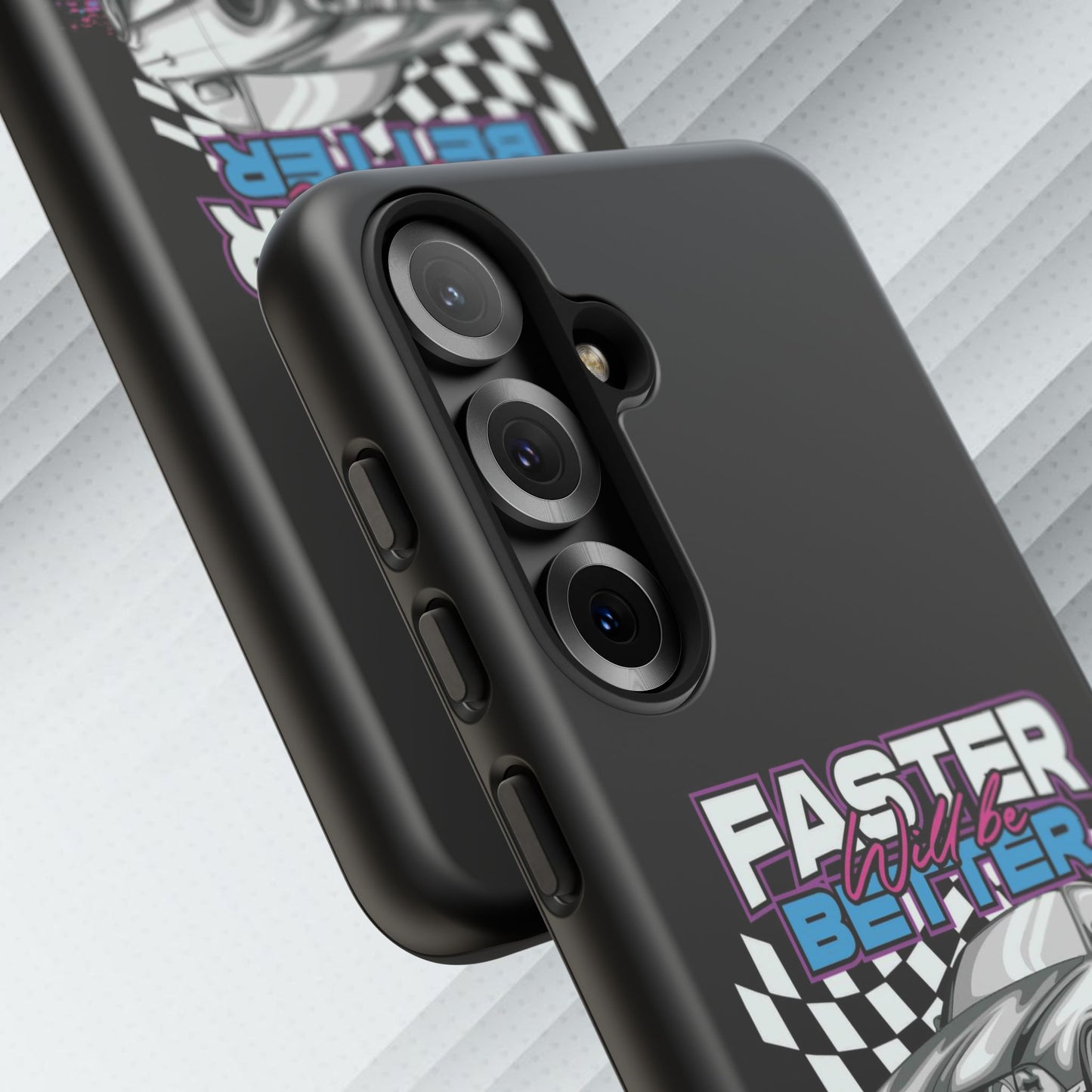 Racing Phone Case - 'Faster Is Better' Design for Car Enthusiasts