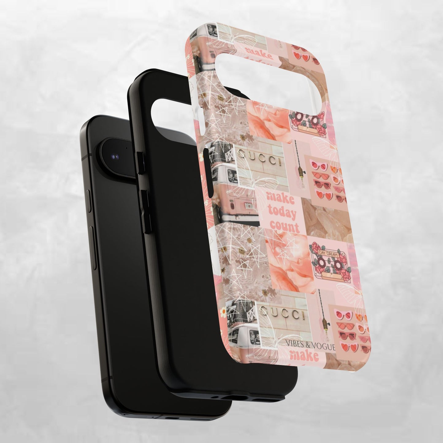 Stylish Phone Case for Trendsetters, Customizable Smartphone Cover, Vibes & Vogue Design, Floral Aesthetic Gift, Unique Tech Accessory