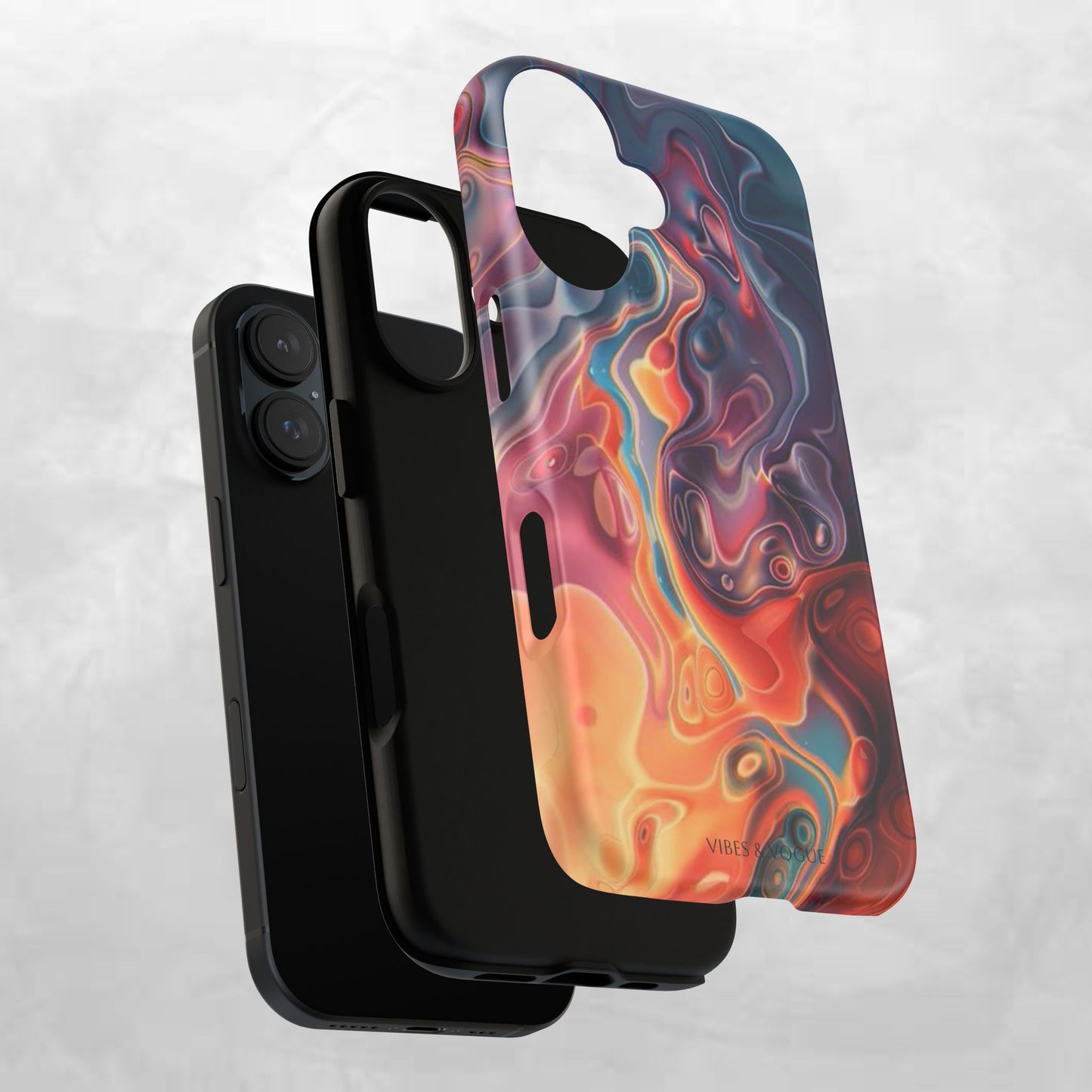 Colorful Phone Case, Abstract Print Cover, Tough Cases for Protection, Gift for Her, Modern Design, Trendy Mobile Accessory