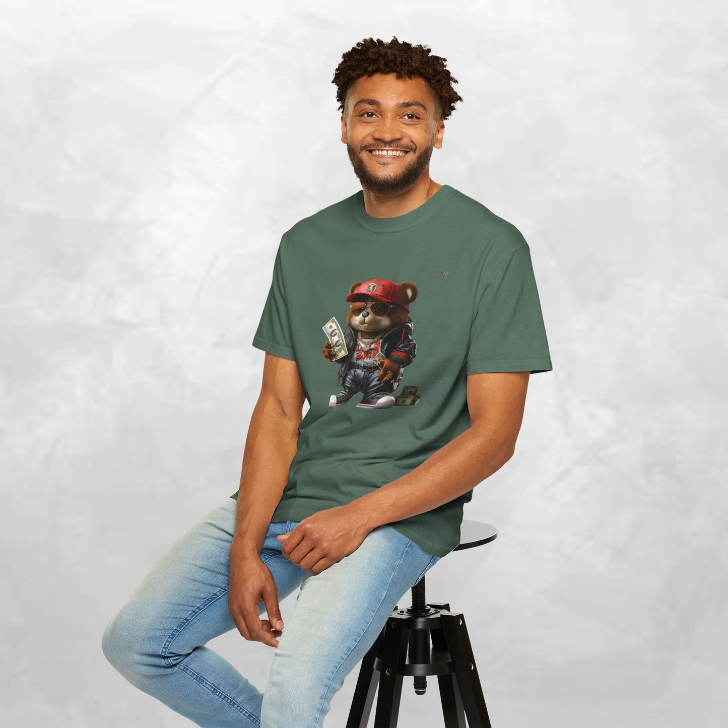 Urban Graffiti Bear T-Shirt, Streetwear Tee, Unisex Graphic Tee, Casual Wear, Gift for Hip-Hop Lovers, Fun and Trendy Fashion
