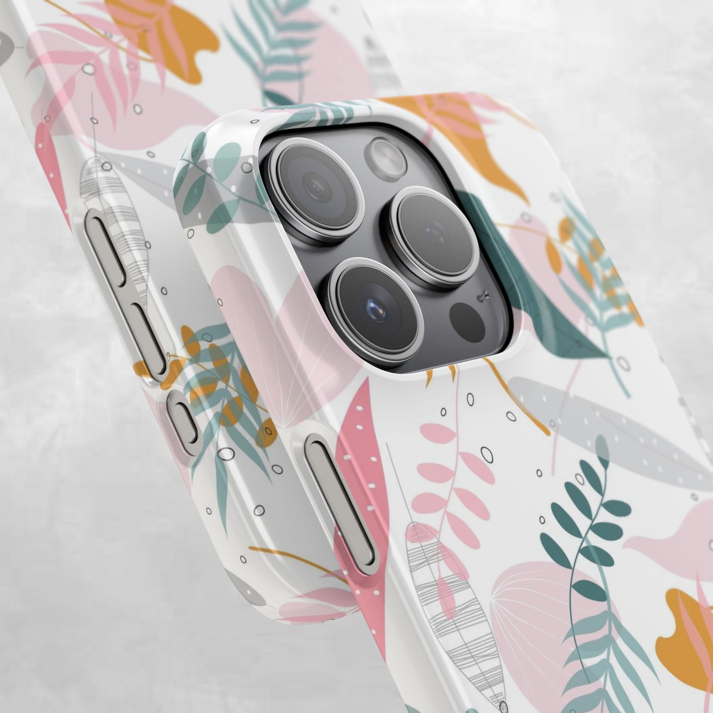 Floral Snap Case - Stylish Phone Protector with Botanical Design