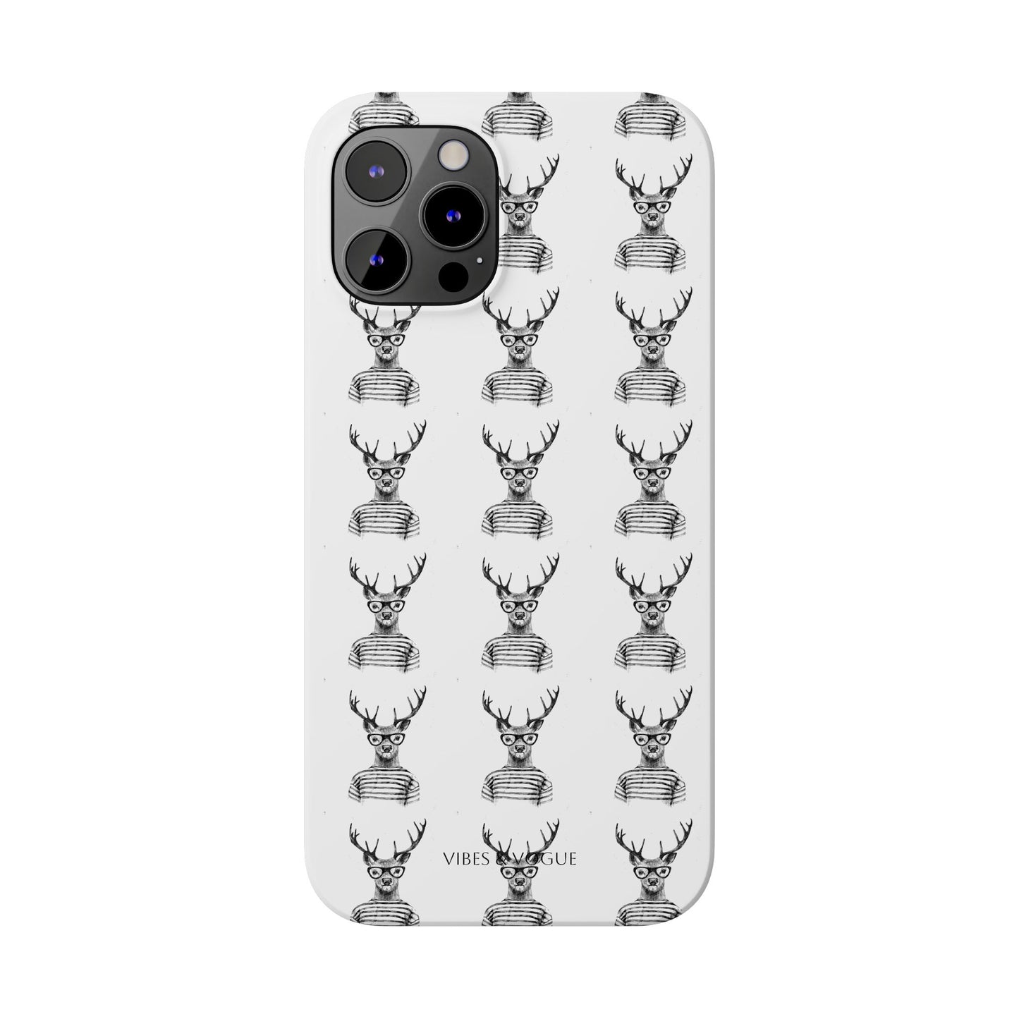 Stylish Slim Phone Case with Cool Stag Design