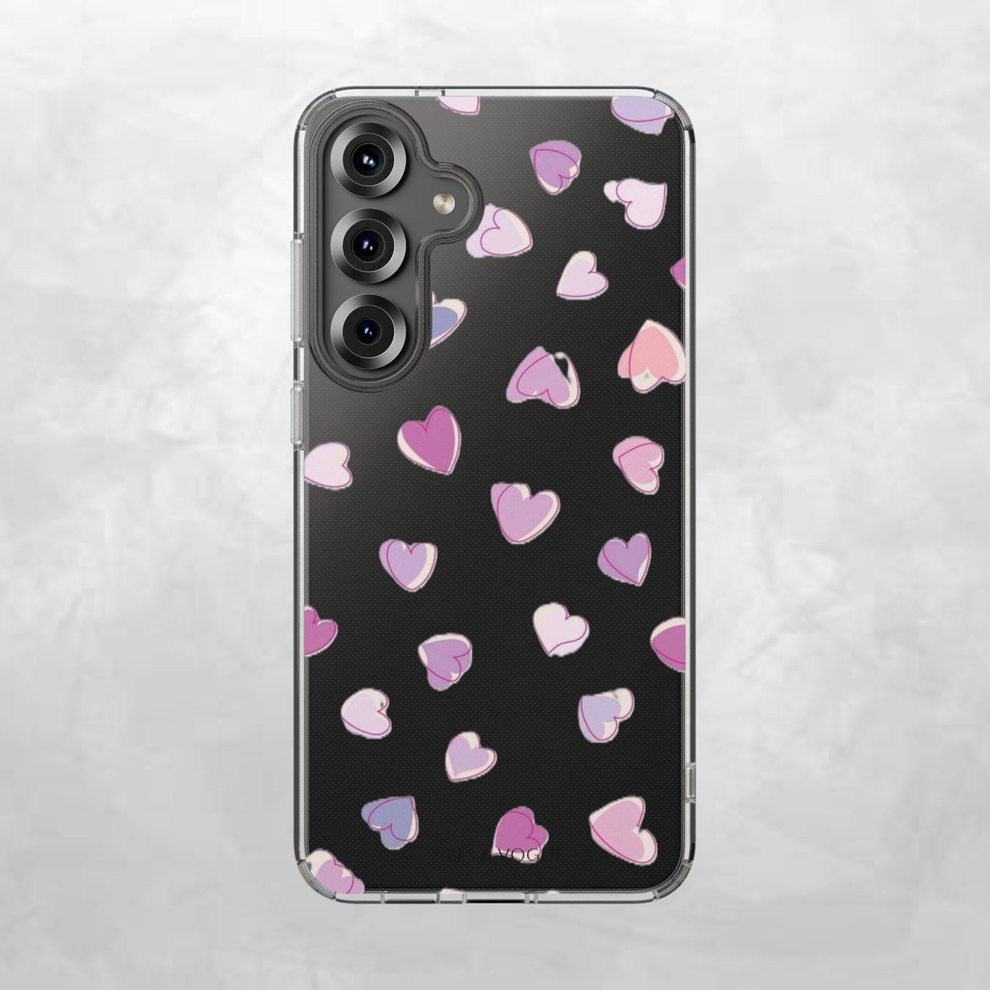 Heart Pattern Clear Case, Cute Phone Cover, Valentine's Day Gift, Trendy Phone Accessory, Love Theme Case