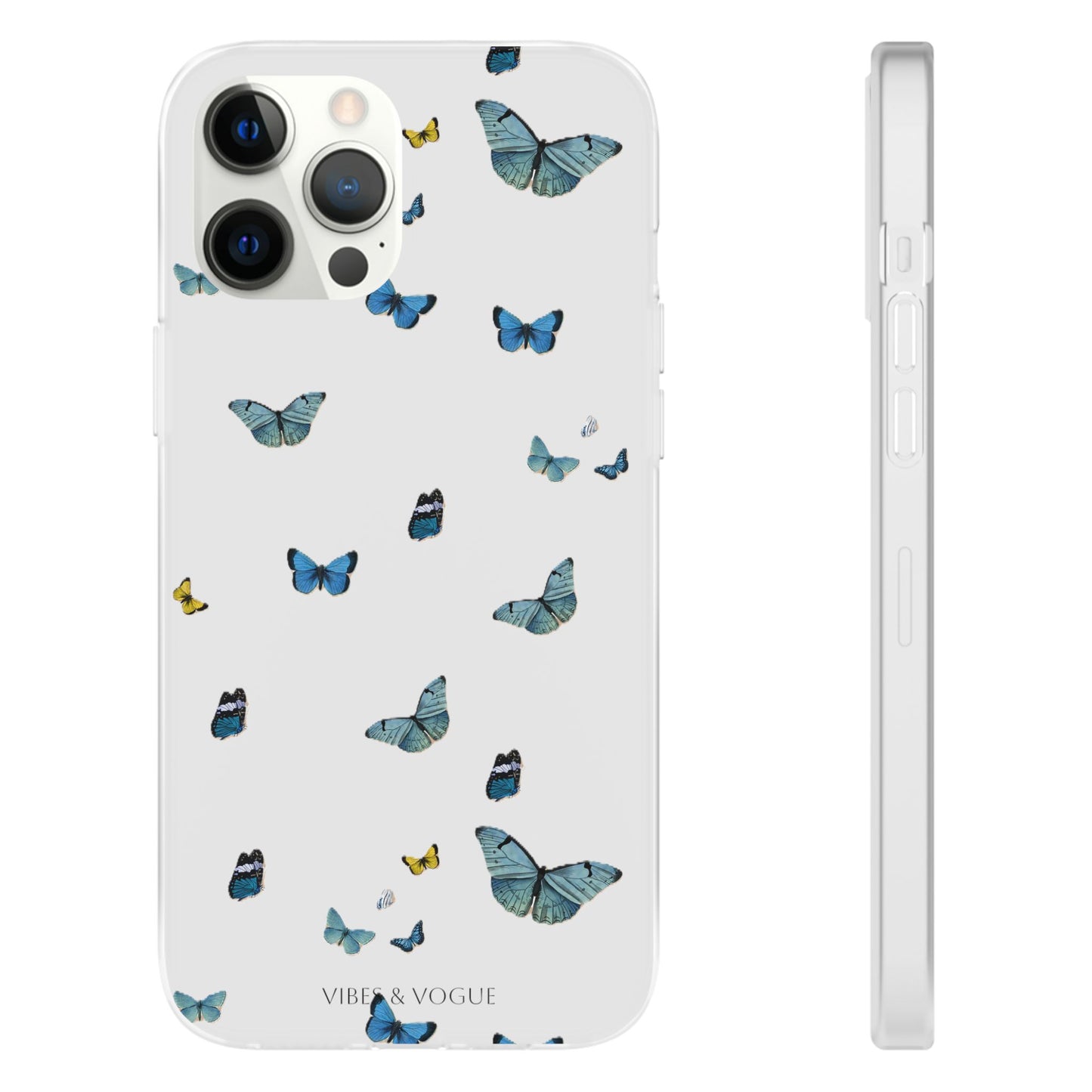 Butterfly Vibes Phone Case, Flexible Phone Cover, Elegant Phone Accessory, Gift for Nature Lovers, Spring Decor, Eco-Friendly Case