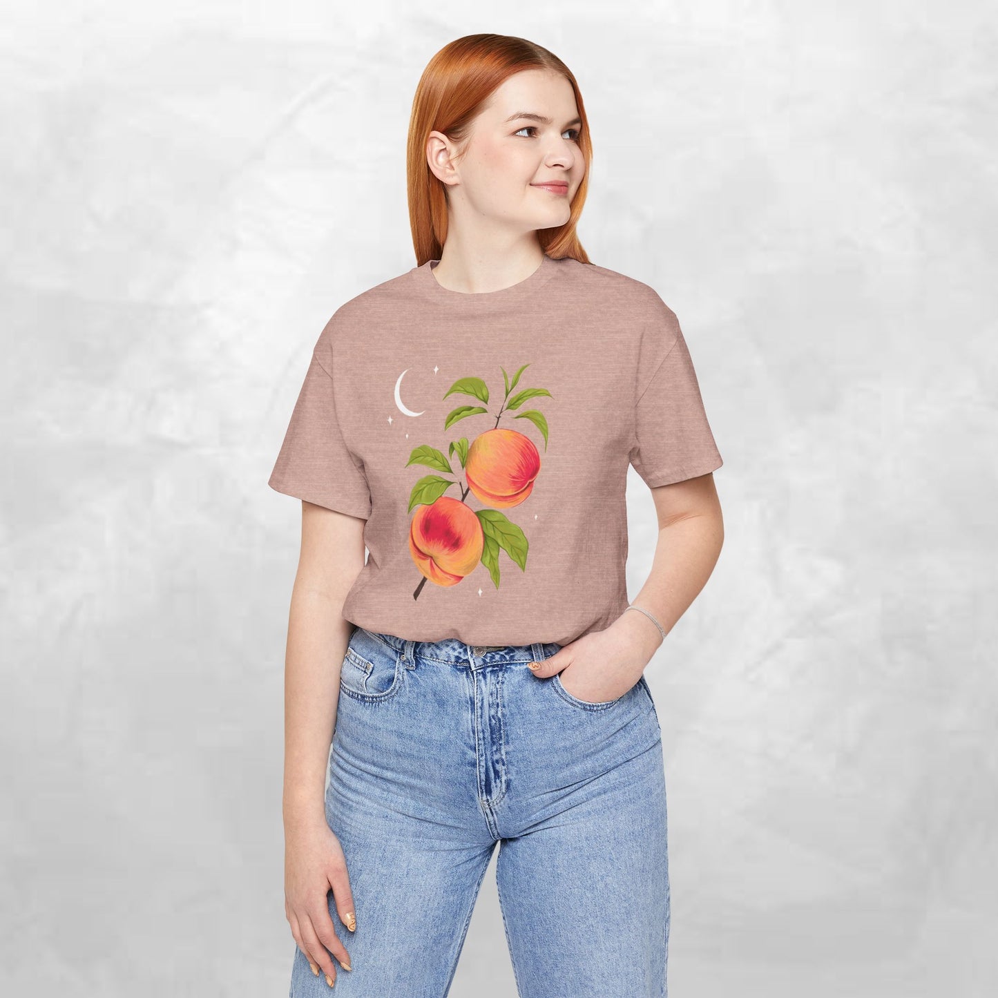 Peachy Summer Vibes Tee - Unisex Jersey Short Sleeve Shirt, Casual Wear, Gift for Her, Summer Fashion, Peach Design, Birthday Gift
