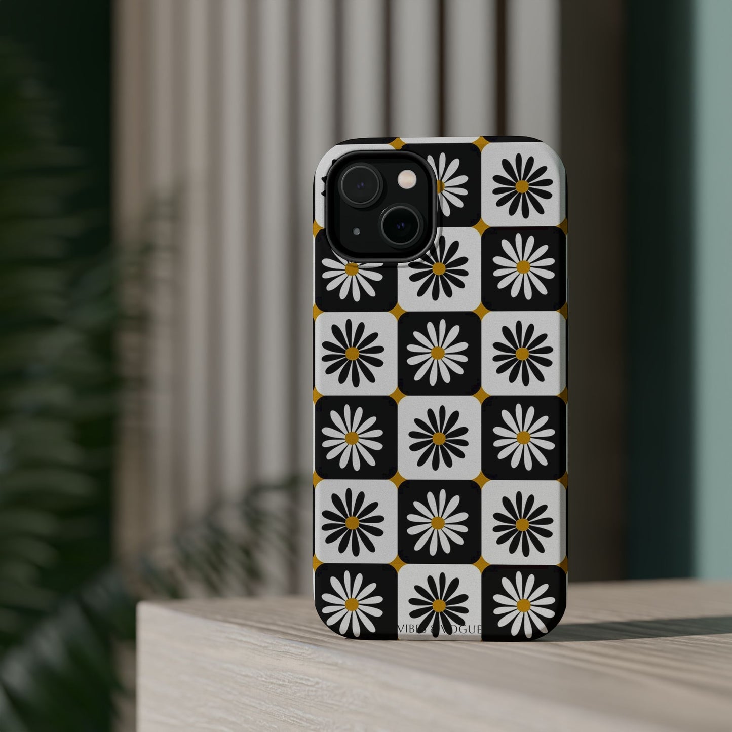 Retro Daisy Magnetic Tough Case - Stylish Protection for Your Phone