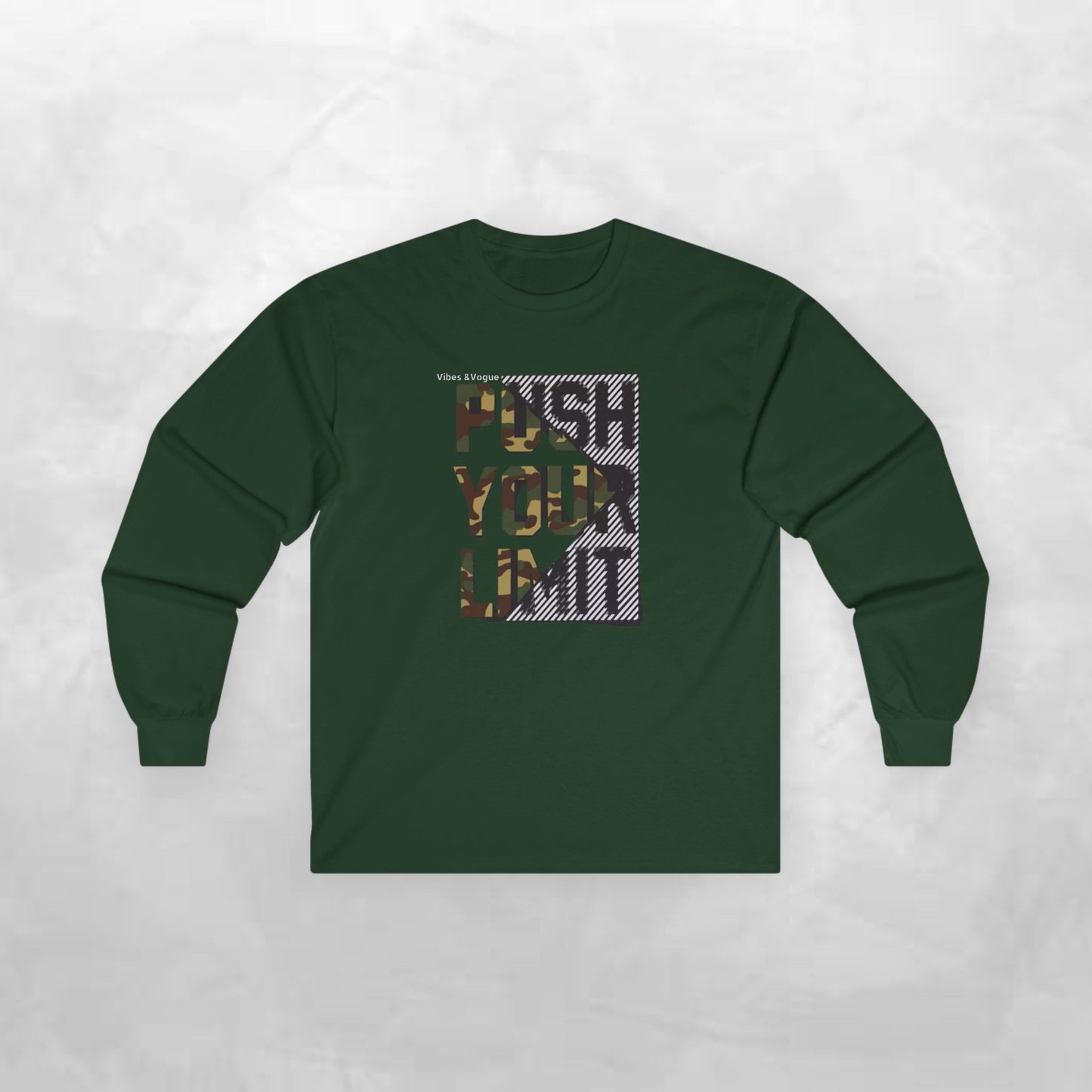 Unisex Ultra Cotton Long Sleeve Tee - "Push Your Limit" Motivational Shirt, Gym Wear, Fitness Gift, Workout Apparel, Casual Style