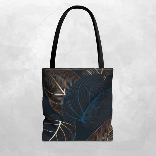 Elegant Leaf Tote Bag, Boho Shopping Tote, Eco-Friendly Canvas Bag, Nature-Inspired Gift, Stylish Everyday Tote