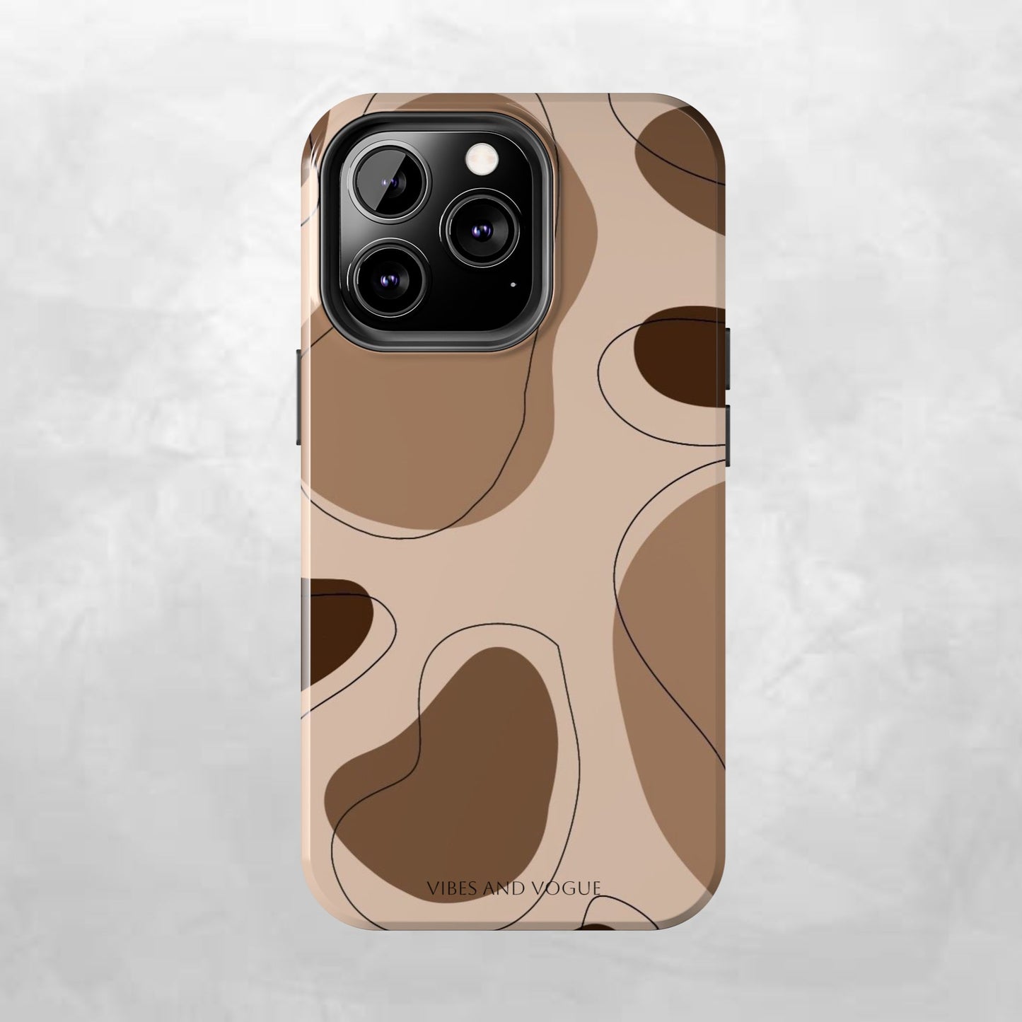 Abstract Brown Cowhide Tough Phone Case
