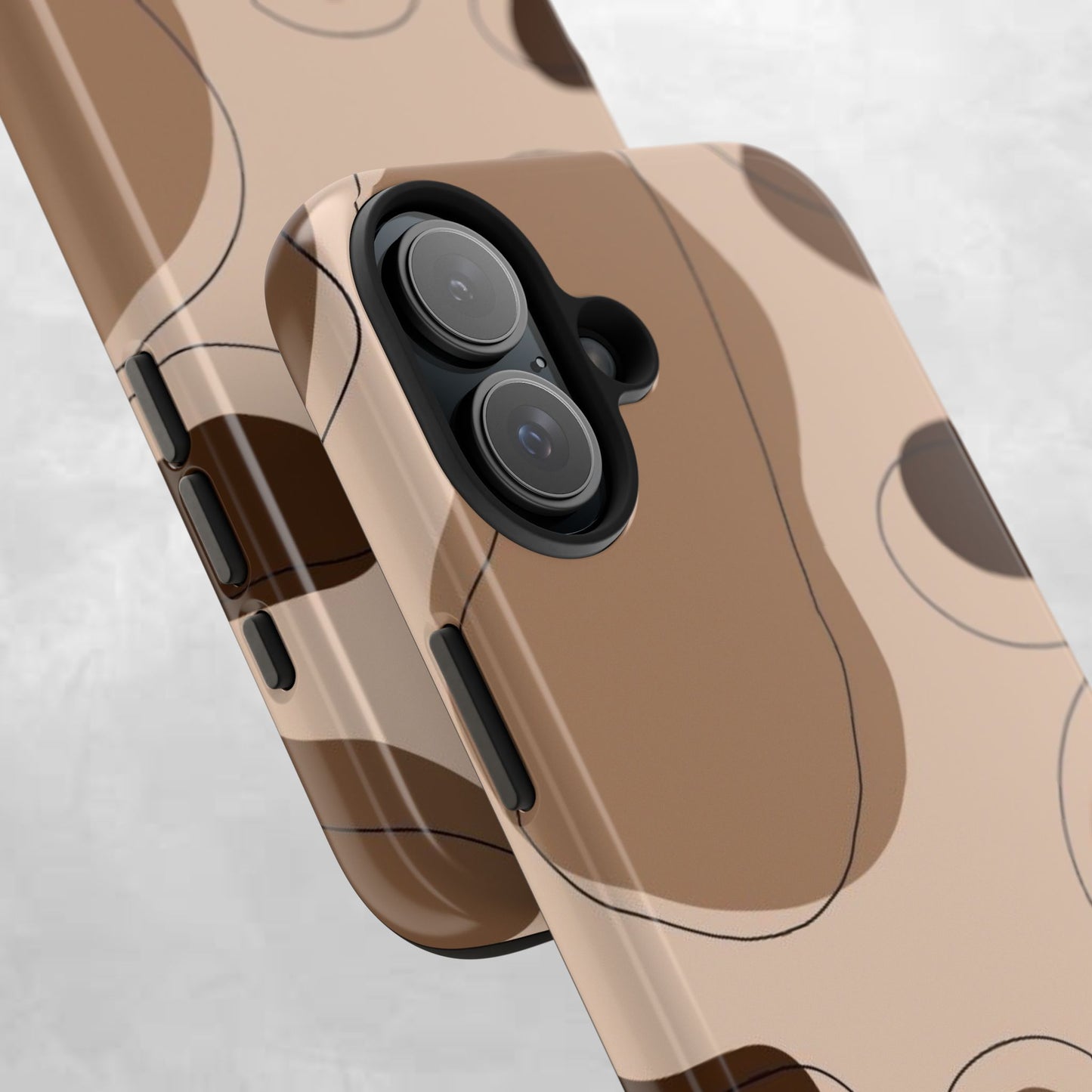 Abstract Brown Cowhide Tough Phone Case