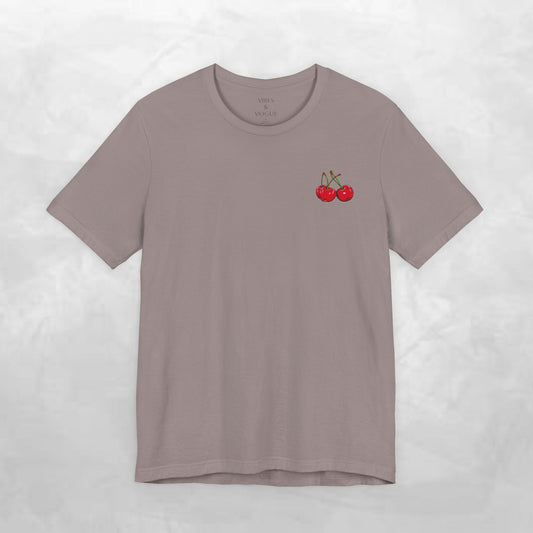 Sweet Cherry Unisex Jersey Tee - Cute Summer Vibe Tee for Fruit Lovers