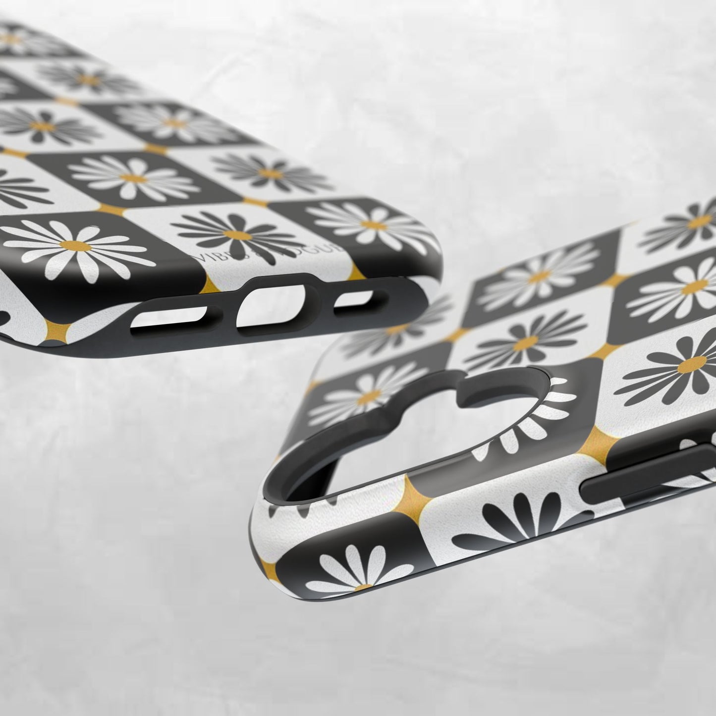 Retro Daisy Magnetic Tough Case - Stylish Protection for Your Phone