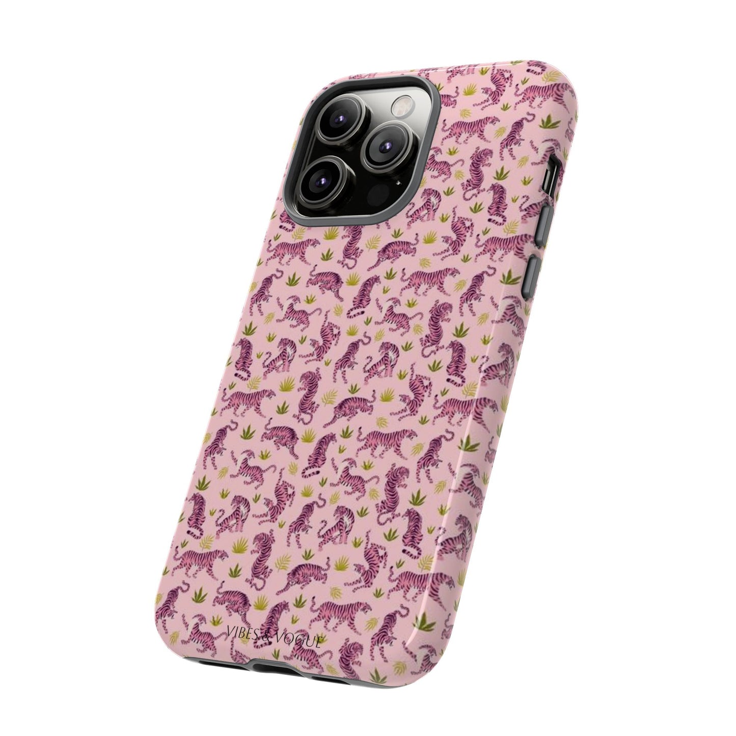 Pink Tiger Pattern Phone Case - Tough Cases