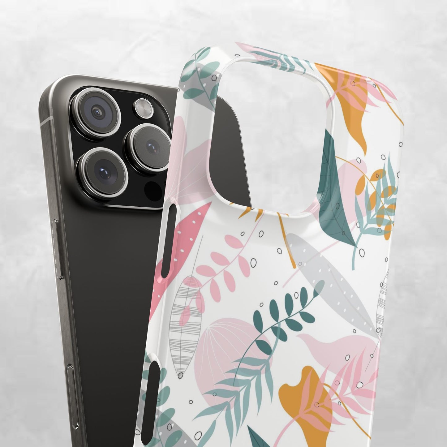 Floral Snap Case - Stylish Phone Protector with Botanical Design
