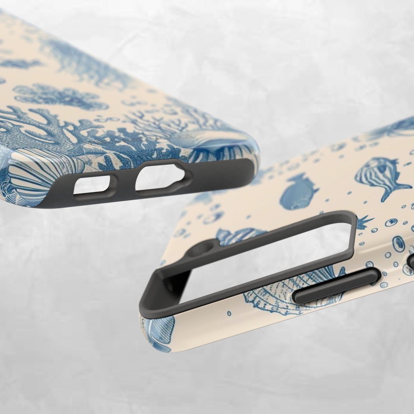 Ocean Blue Marine Pattern Tough Phone Case