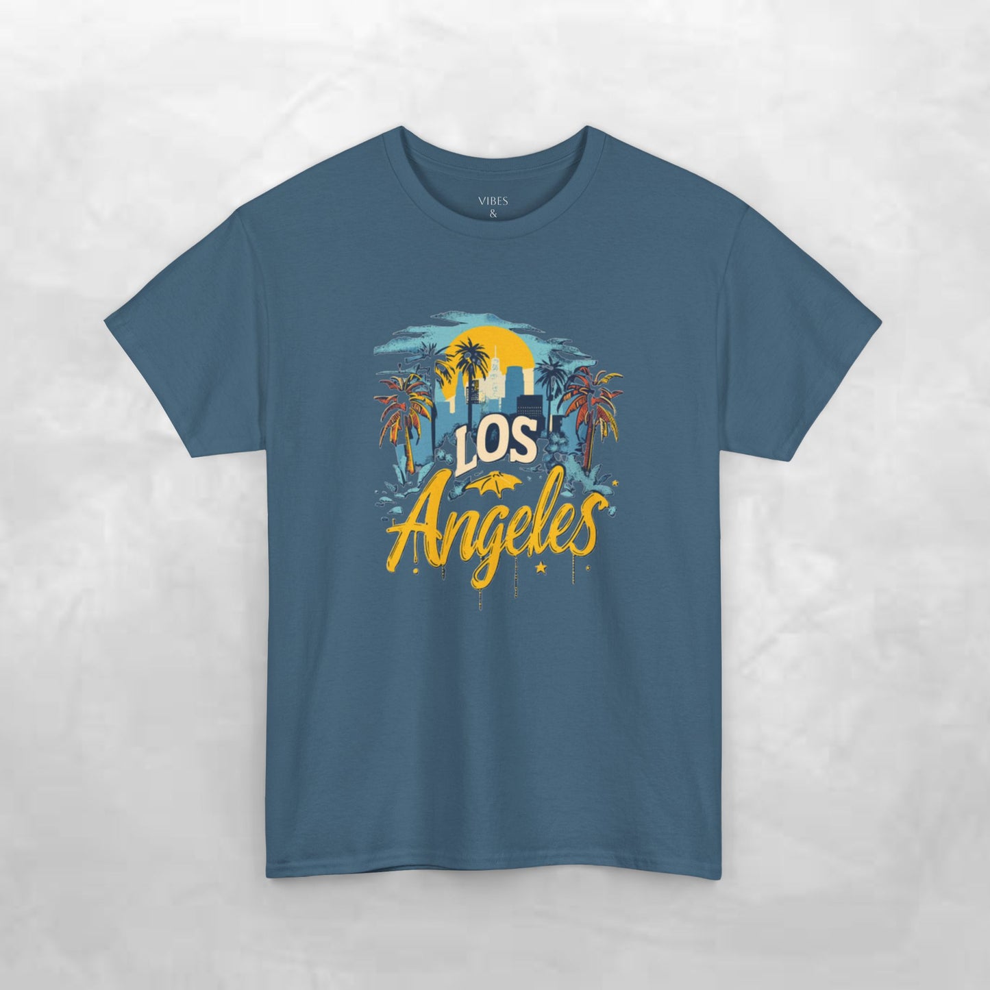 Los Angeles Sunset Unisex Heavy Cotton Tee - Casual Comfortable Streetwear