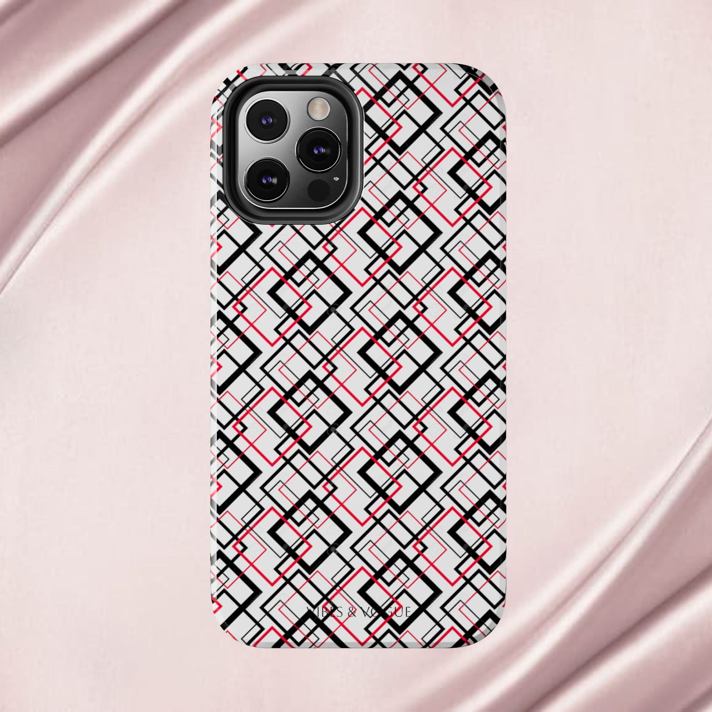Stylish Geometric Tough Phone Case - Modern Design for Trendsetters