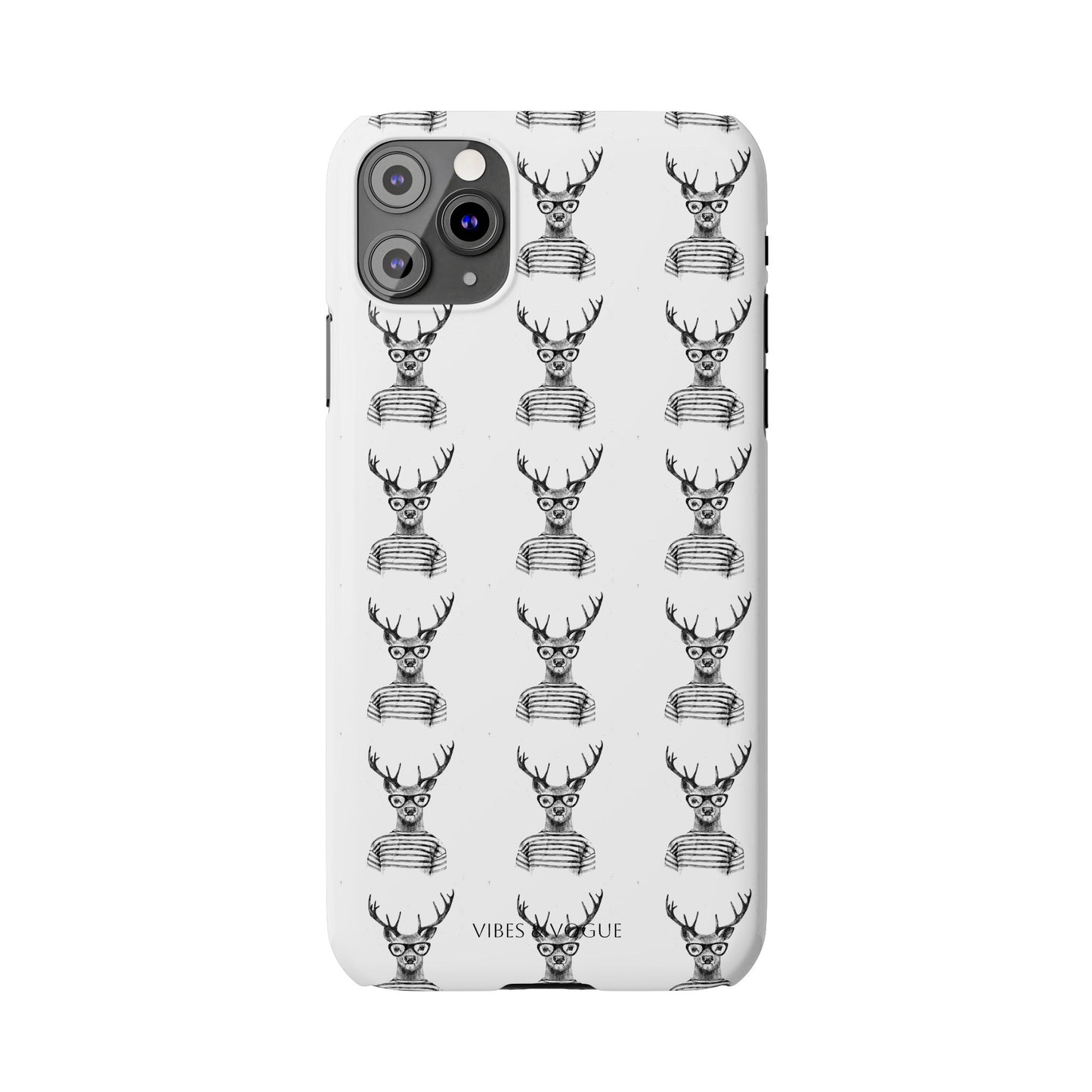 Stylish Slim Phone Case with Cool Stag Design