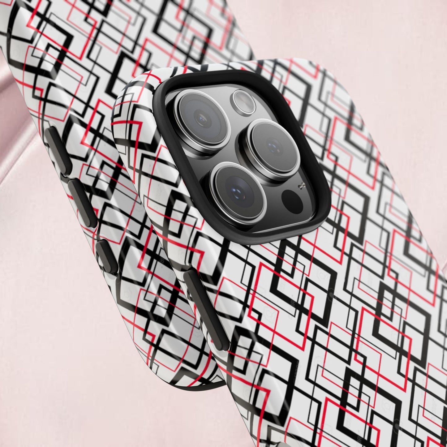 Stylish Geometric Tough Phone Case - Modern Design for Trendsetters