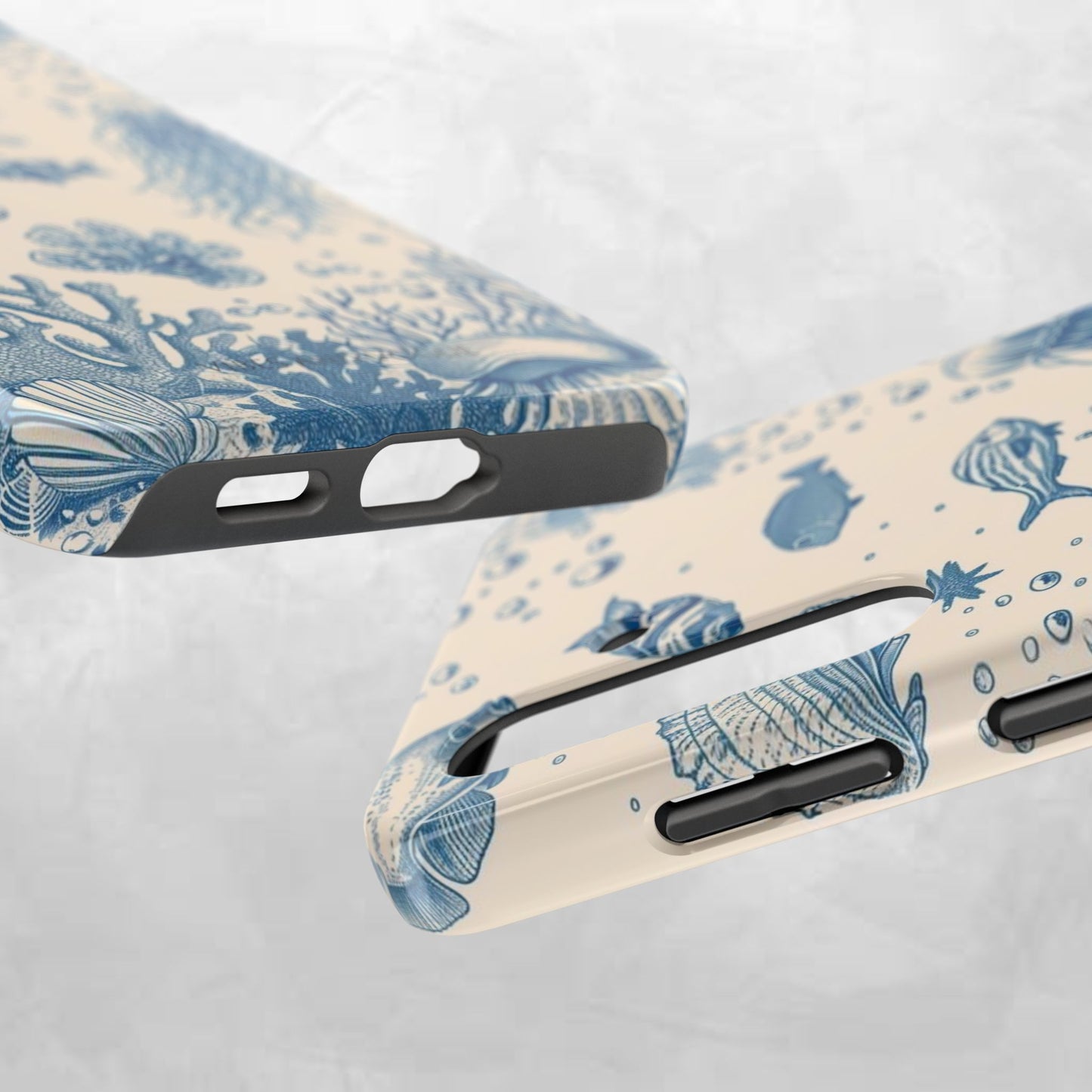 Ocean Blue Marine Pattern Tough Phone Case