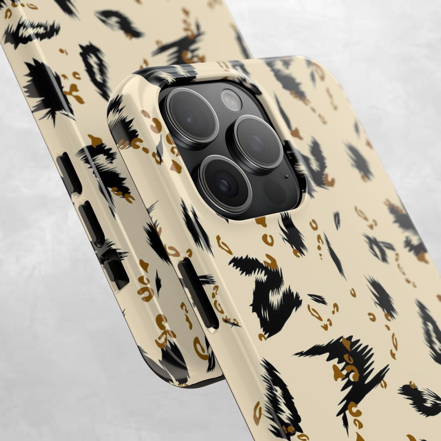Leopard Splash Tough Phone Case — Protective Animal Print iPhone Cover