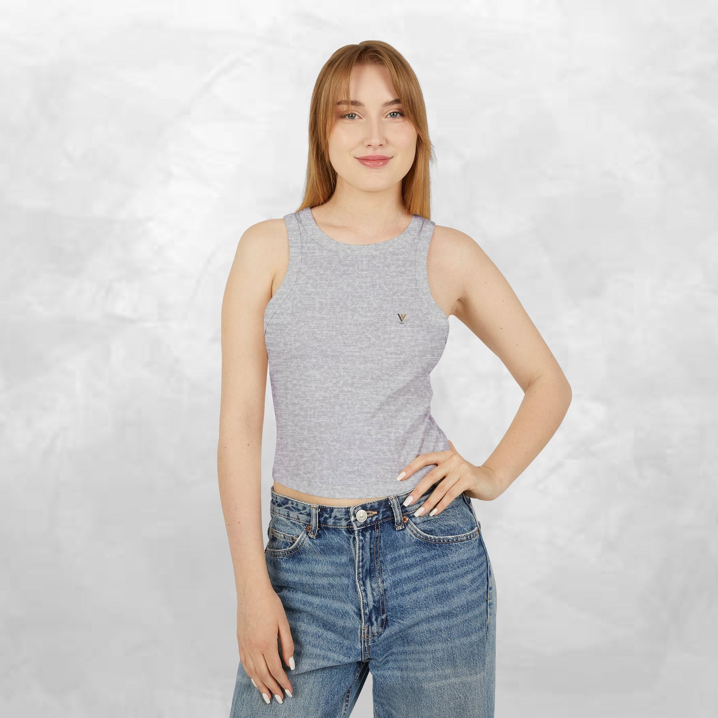 Women's Micro Rib Racer Tank Top - Effortless Everyday Style