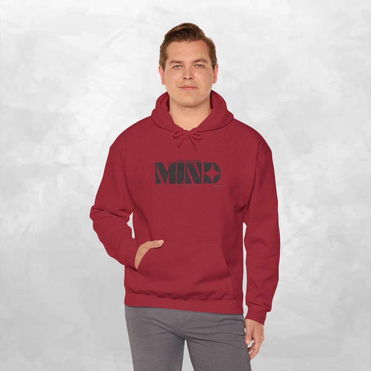 Mind Logo Hoodie — Minimalist Black Typography Pullover
