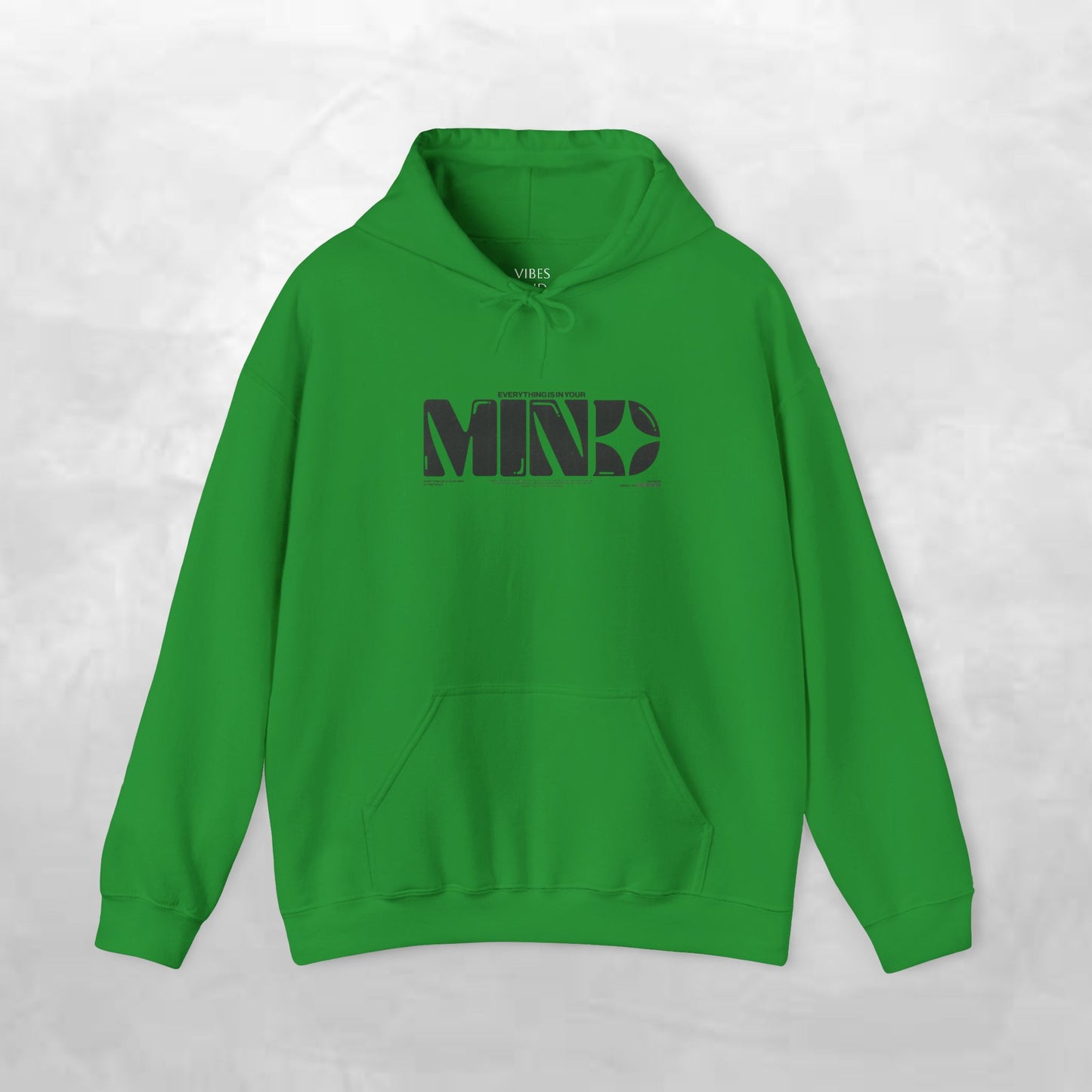 Mind Logo Hoodie — Minimalist Black Typography Pullover