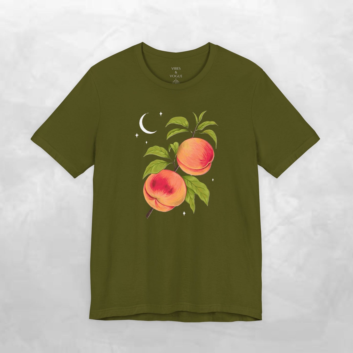 Peachy Summer Vibes Tee - Unisex Jersey Short Sleeve Shirt, Casual Wear, Gift for Her, Summer Fashion, Peach Design, Birthday Gift