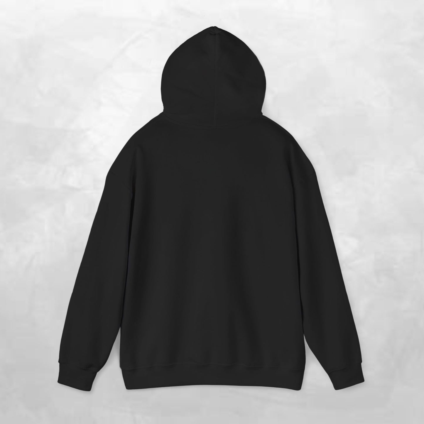 Observe Hoodie — Minimalist Glitch Text Black Pullover