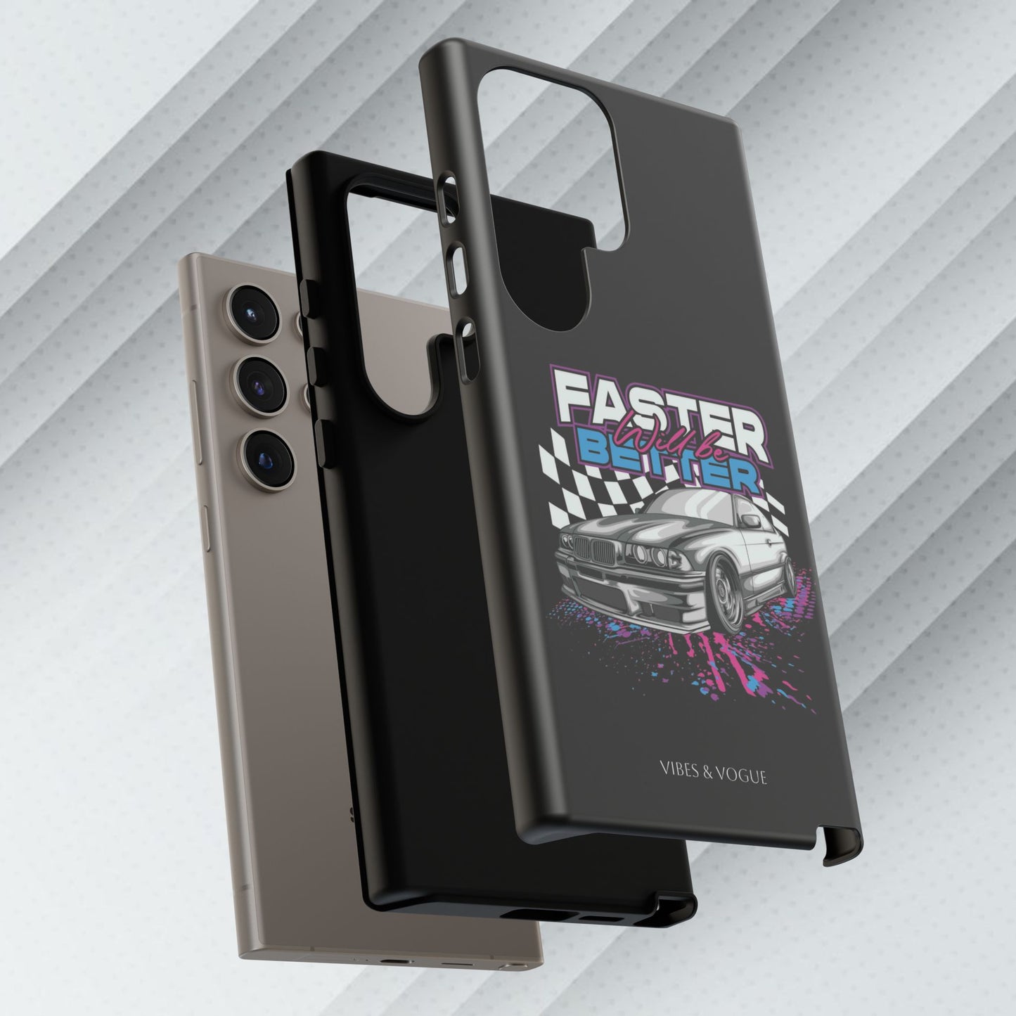 Racing Phone Case - 'Faster Is Better' Design for Car Enthusiasts