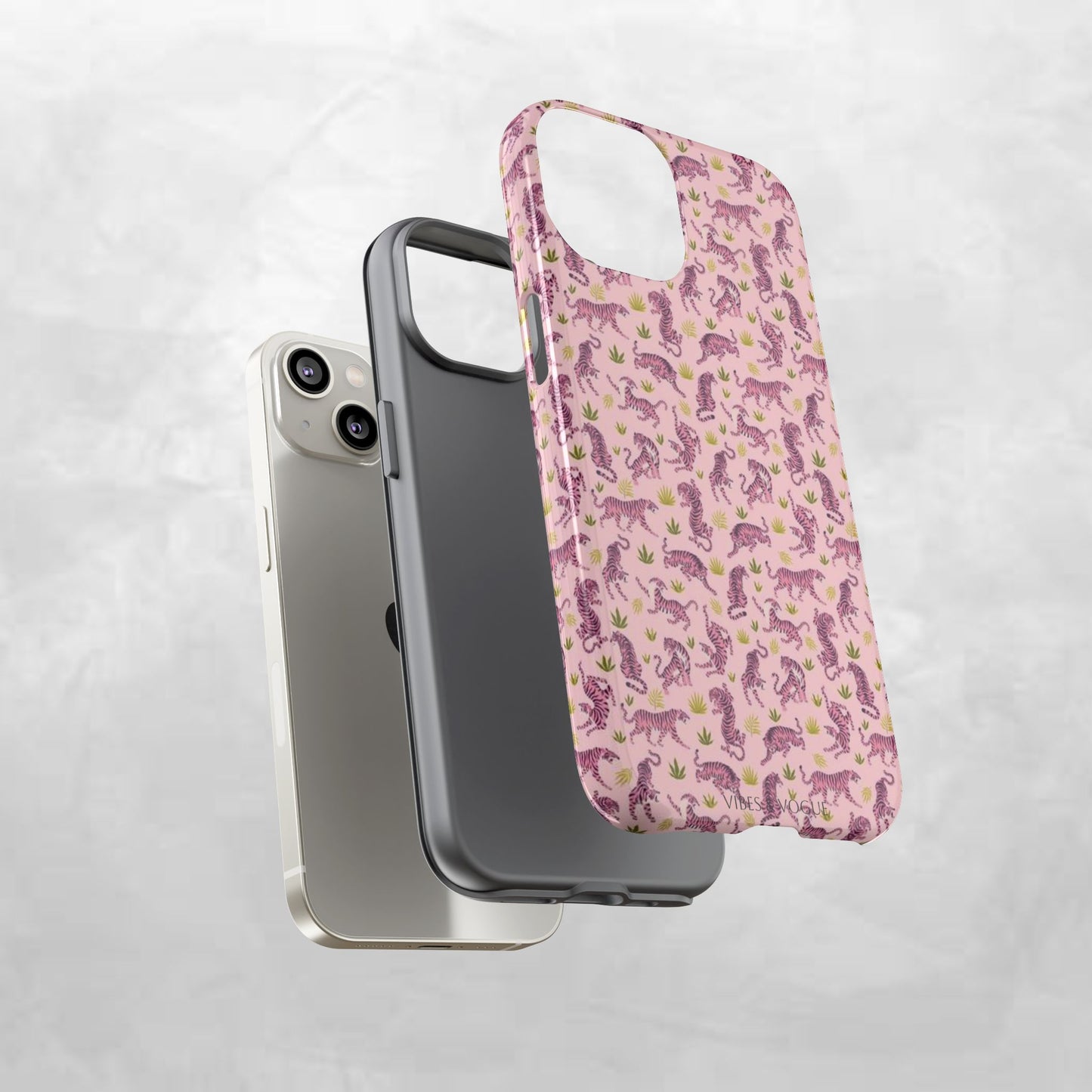 Pink Tiger Pattern Phone Case - Tough Cases