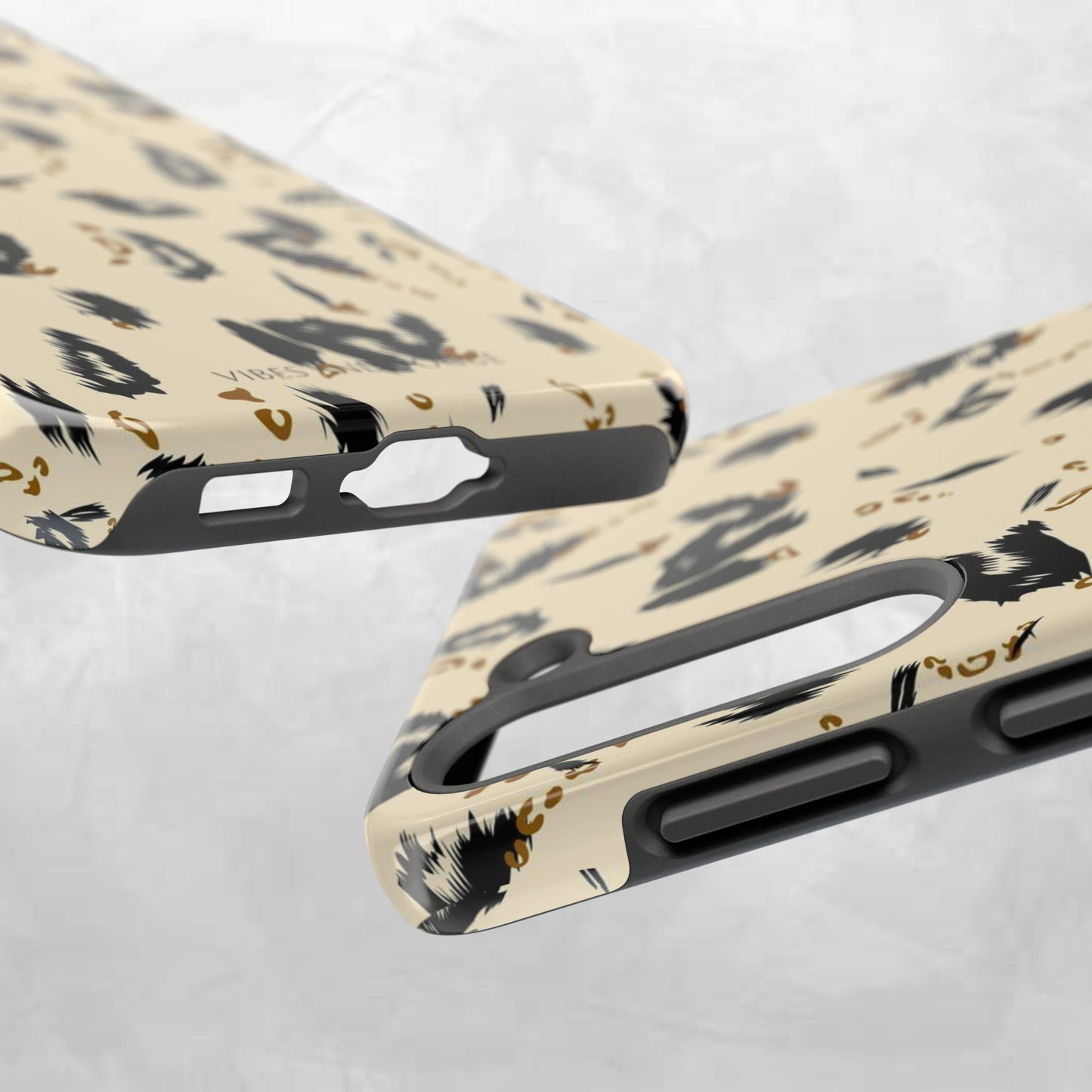 Leopard Splash Tough Phone Case — Protective Animal Print iPhone Cover