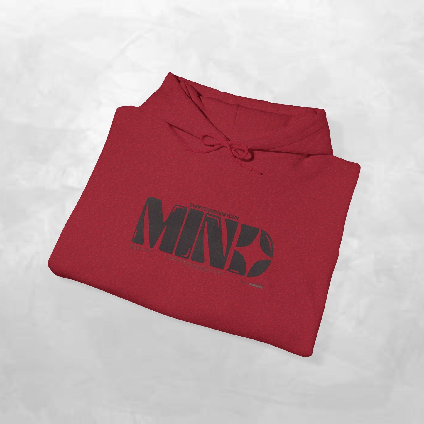 Mind Logo Hoodie — Minimalist Black Typography Pullover