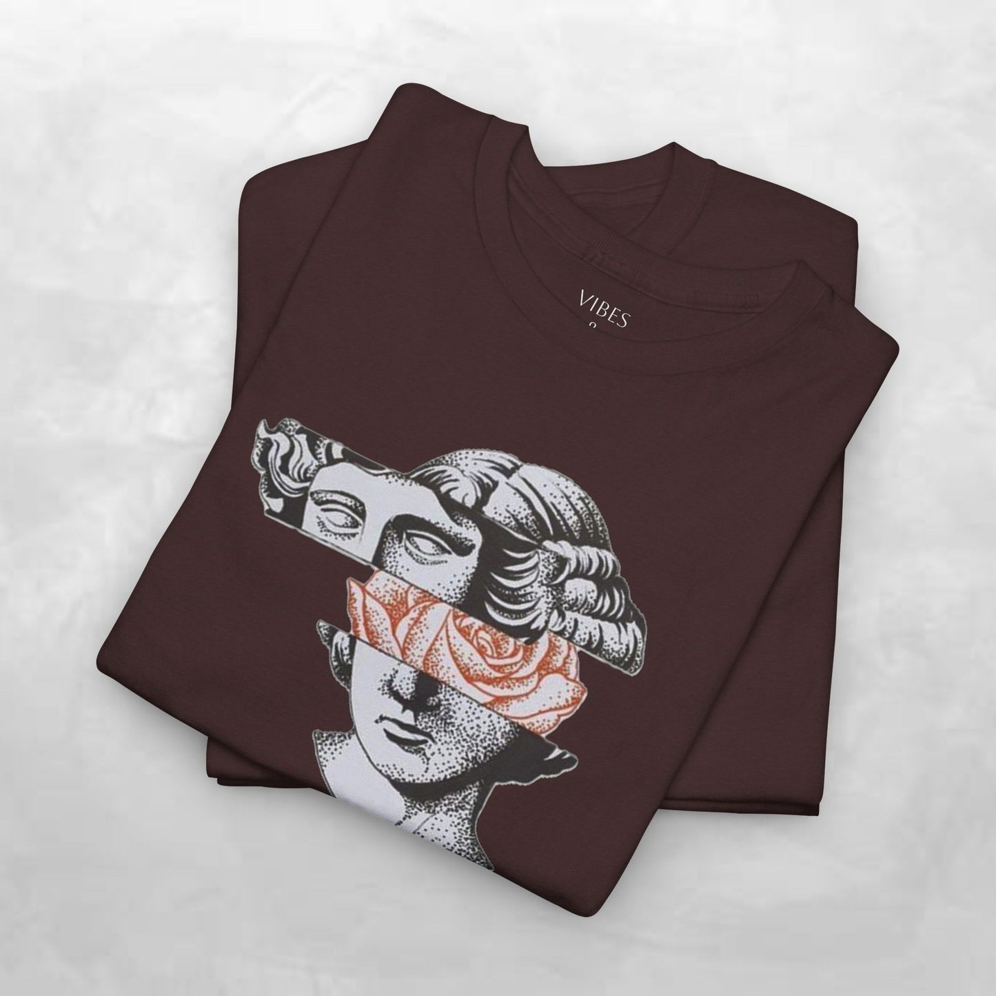 Artistic Unisex Heavy Cotton Tee – Abstract Face Design