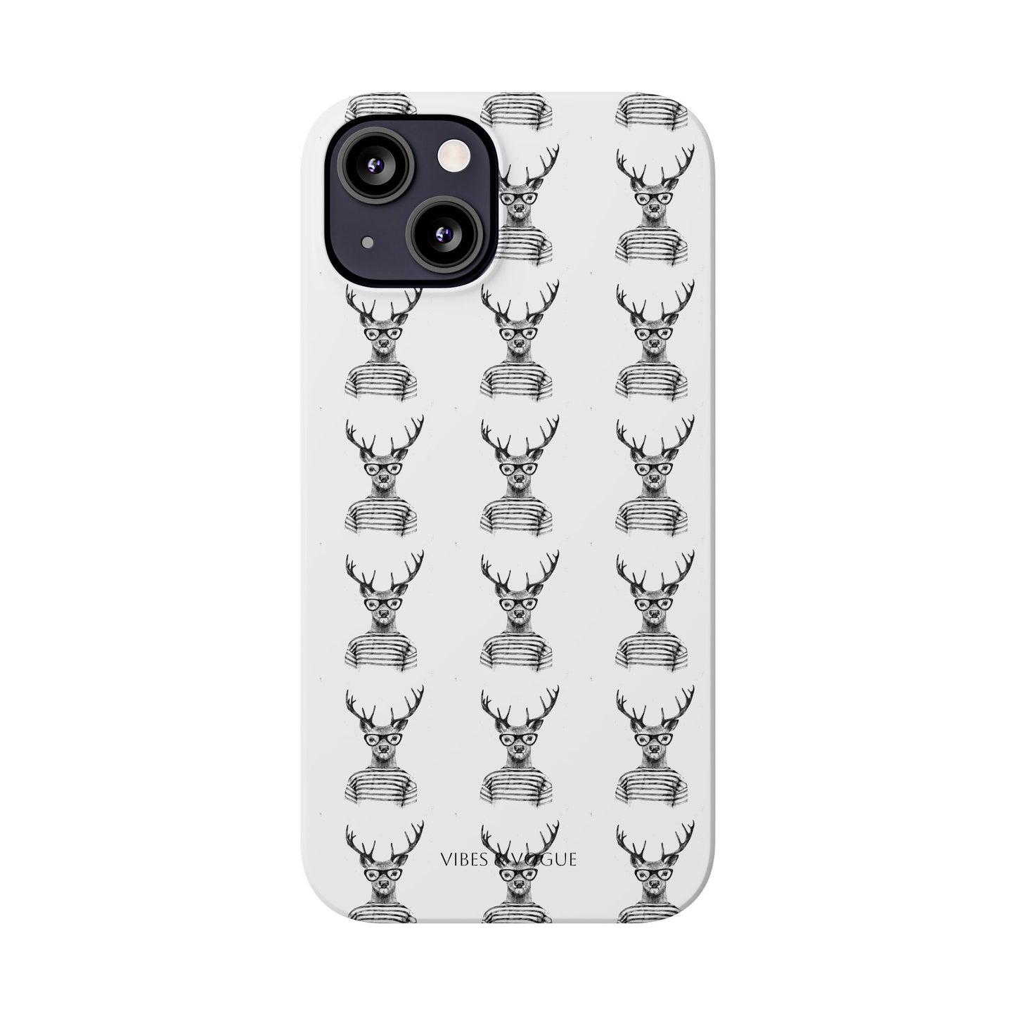 Stylish Slim Phone Case with Cool Stag Design
