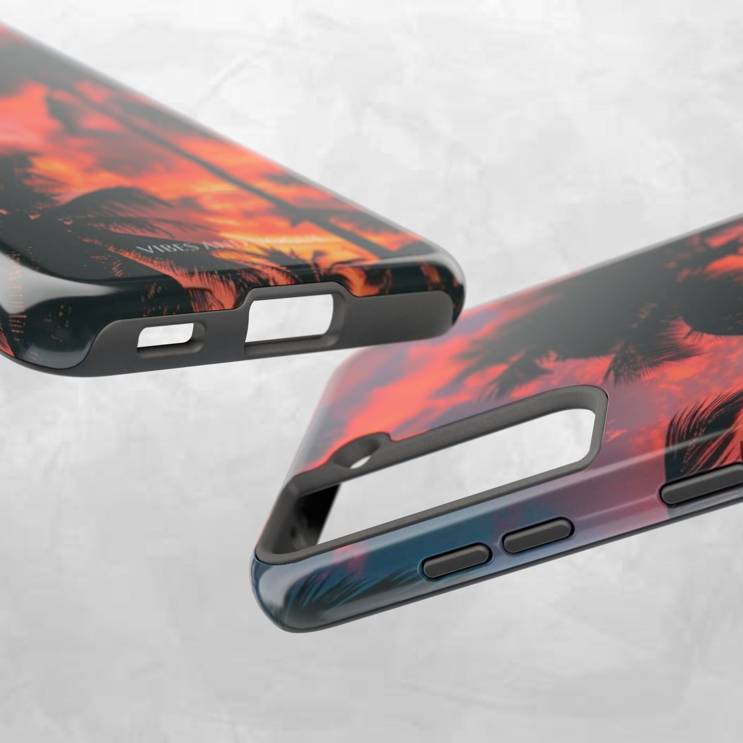 Tropical Sunset Tough Phone Case — Palm Tree Sunset Protective Phone Cover