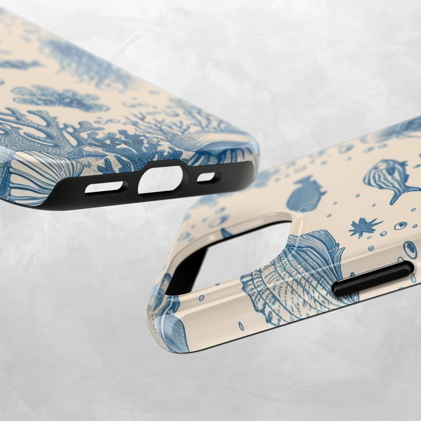 Ocean Blue Marine Pattern Tough Phone Case