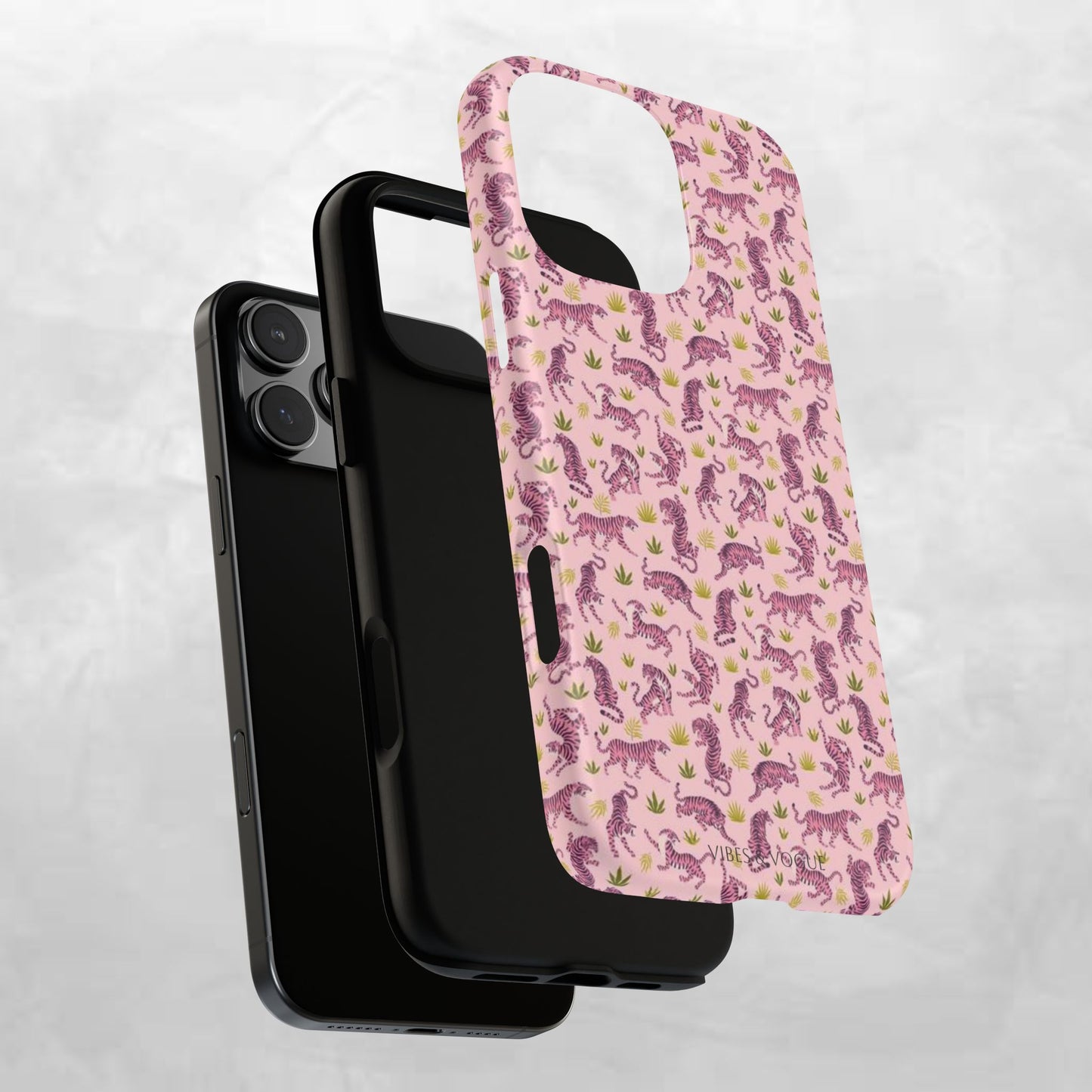 Pink Tiger Pattern Phone Case - Tough Cases