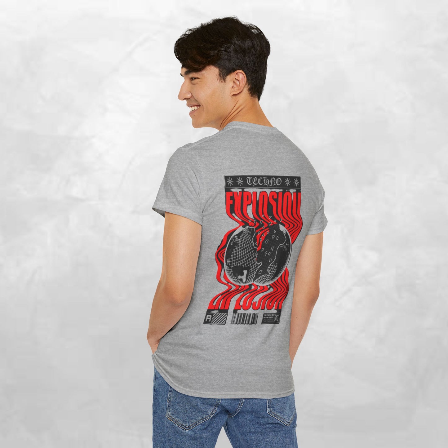 Graphic Tee for Music Lovers, Retro Explosion Design, Unisex Cotton Shirt, Perfect for Festivals, Concerts, Gift Idea