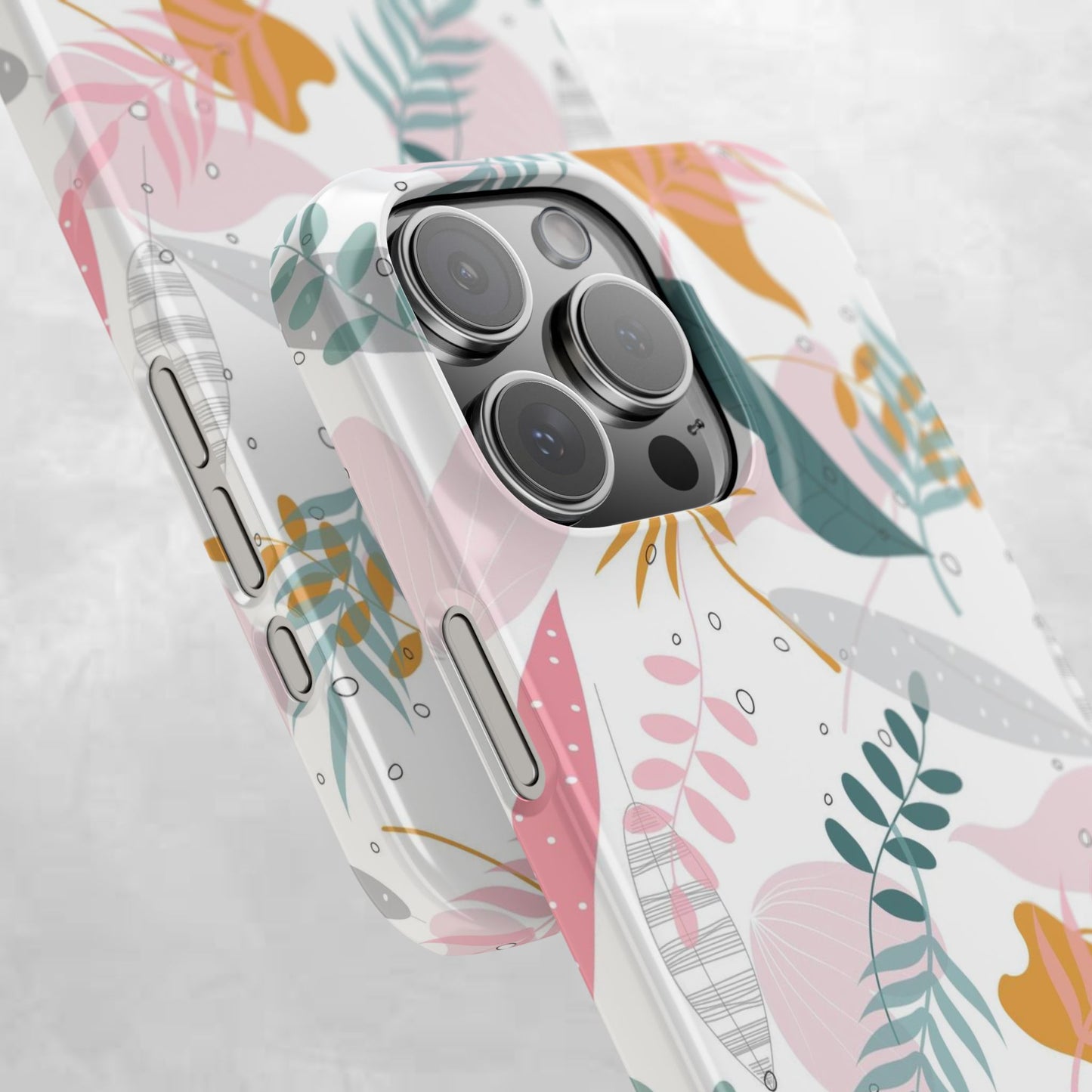 Floral Snap Case - Stylish Phone Protector with Botanical Design