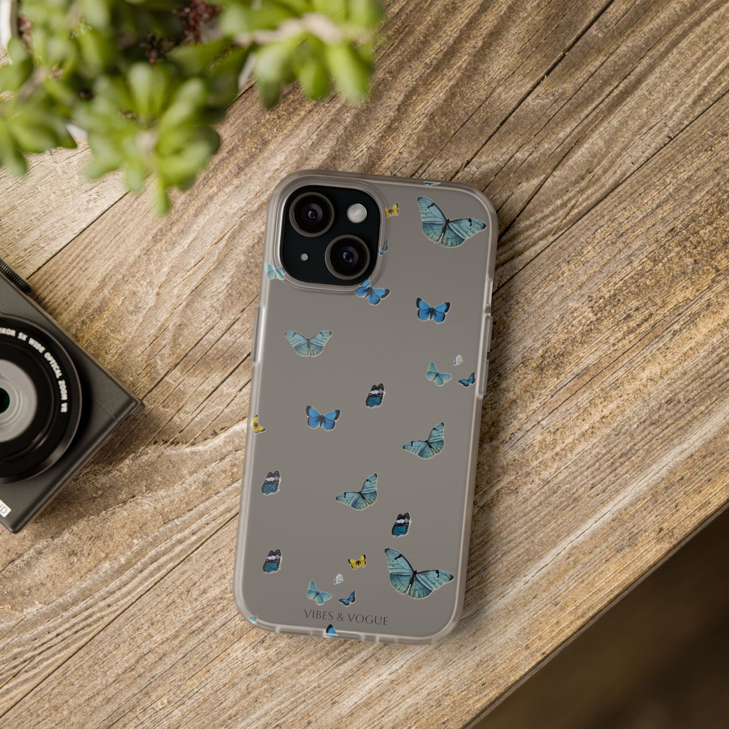 Butterfly Vibes Phone Case, Flexible Phone Cover, Elegant Phone Accessory, Gift for Nature Lovers, Spring Decor, Eco-Friendly Case