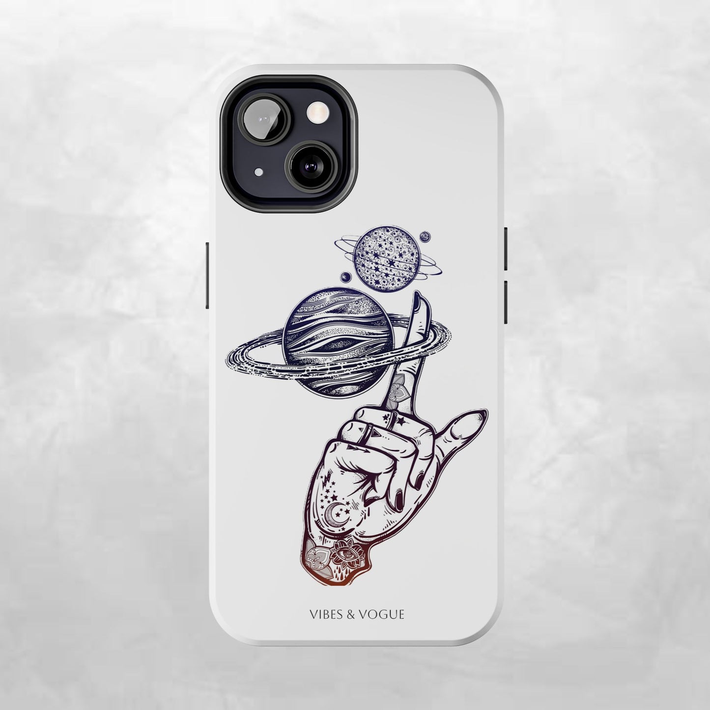 Cosmic Tattoo Phone Case, Unique Galaxy Cell Phone Cover, Gift for Astronomers, Trendy Space Phone Protector, Birthday and Holiday Gift