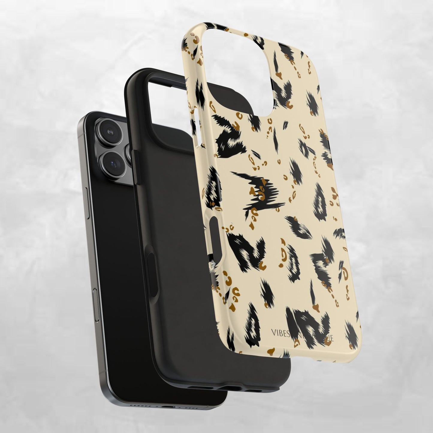 Leopard Splash Tough Phone Case — Protective Animal Print iPhone Cover