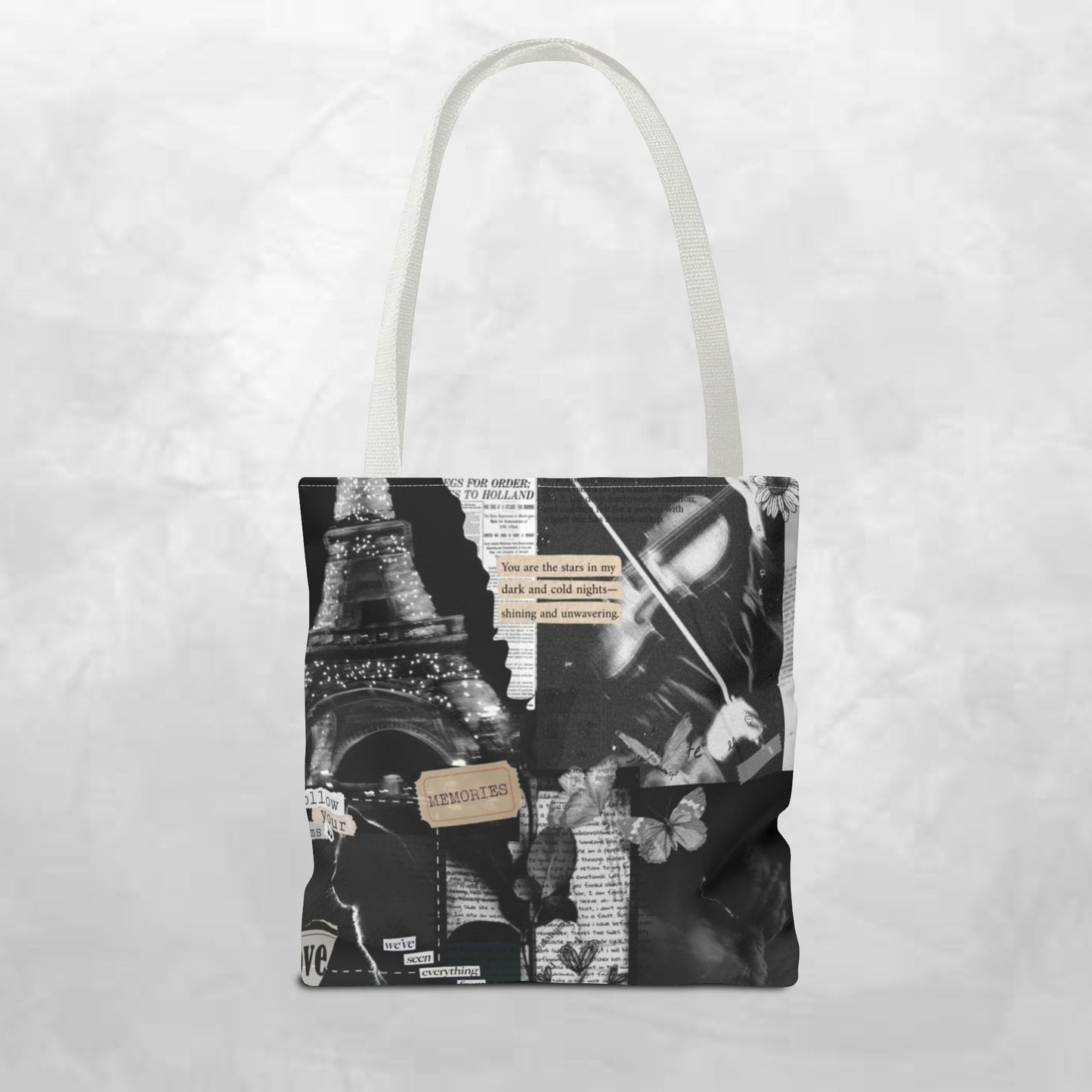 Artistic Tote Bag | Vintage Aesthetic, Collage Design, Sustainable Fashion, Trendy Gift, Eco-Friendly Accessory