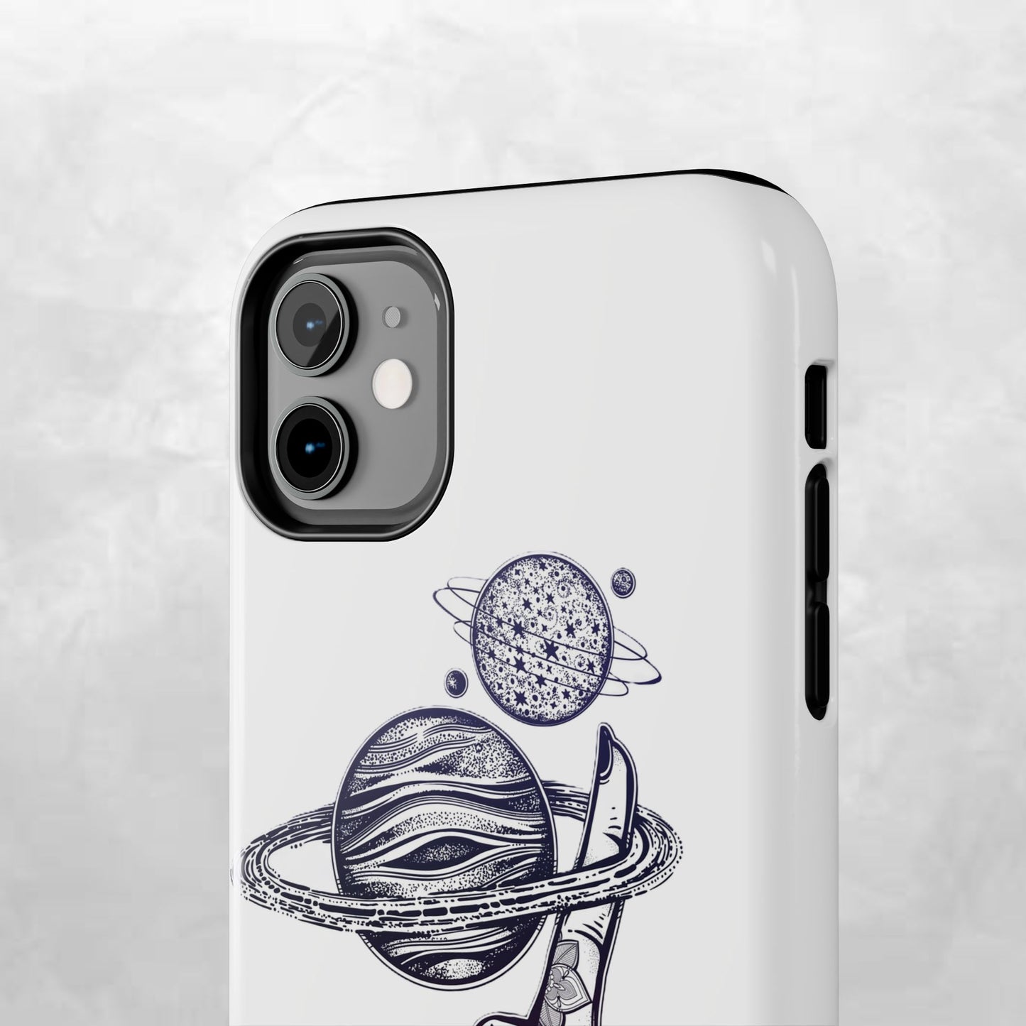 Cosmic Tattoo Phone Case, Unique Galaxy Cell Phone Cover, Gift for Astronomers, Trendy Space Phone Protector, Birthday and Holiday Gift