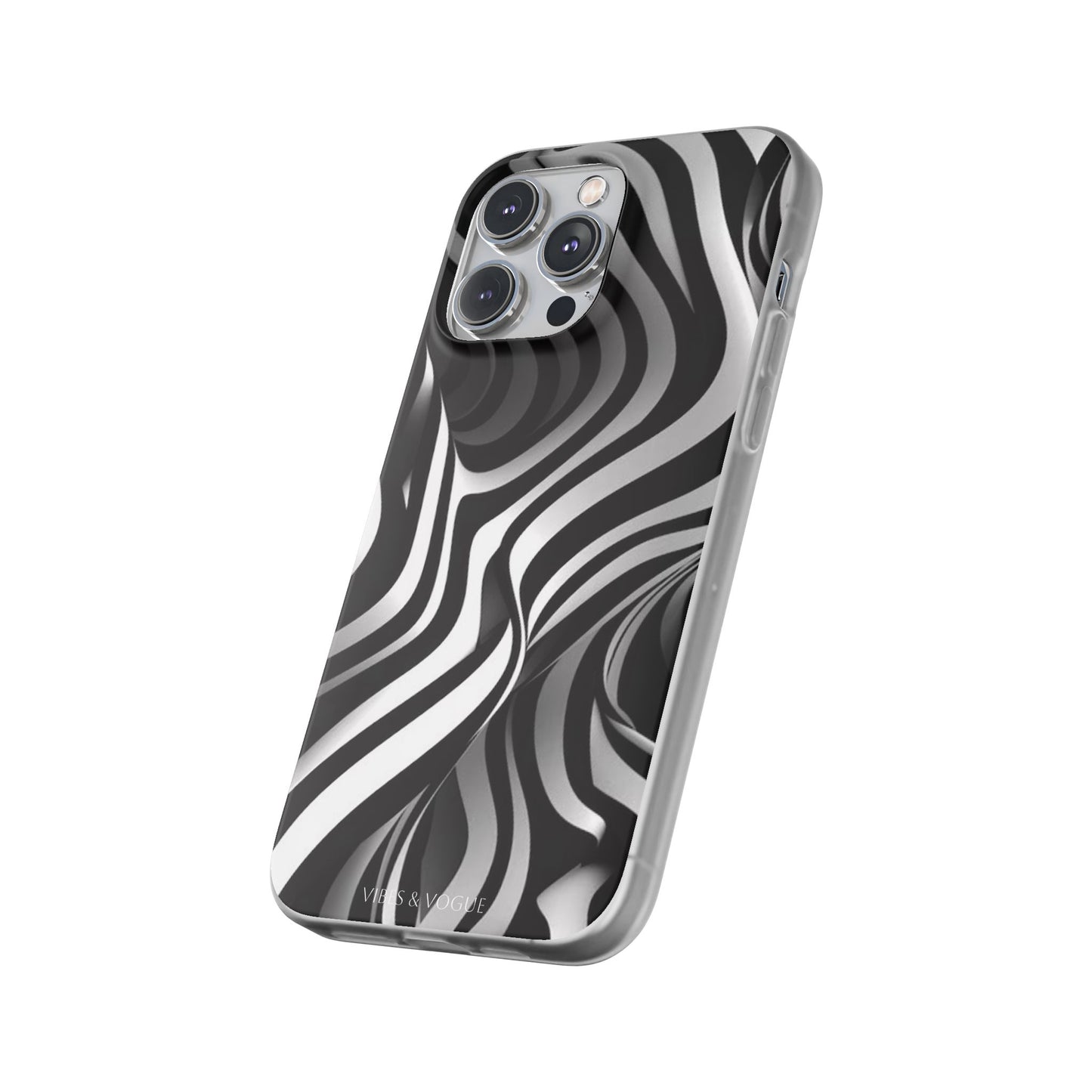 Stylish Phone Cases, Trendy Flexi Cases for iPhone, Black and White Art Case, Gifts for Him/Her, Phone Accessories, Unique Design