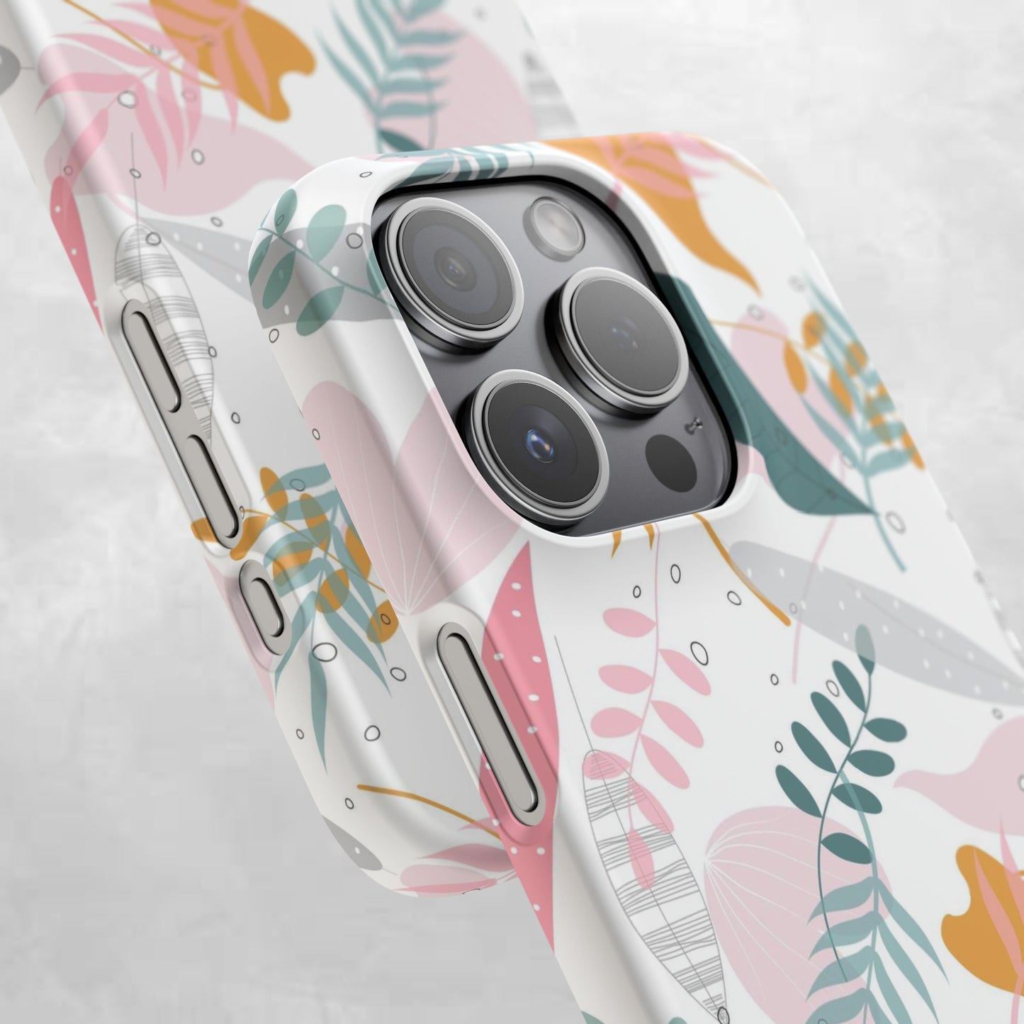 Floral Snap Case - Stylish Phone Protector with Botanical Design