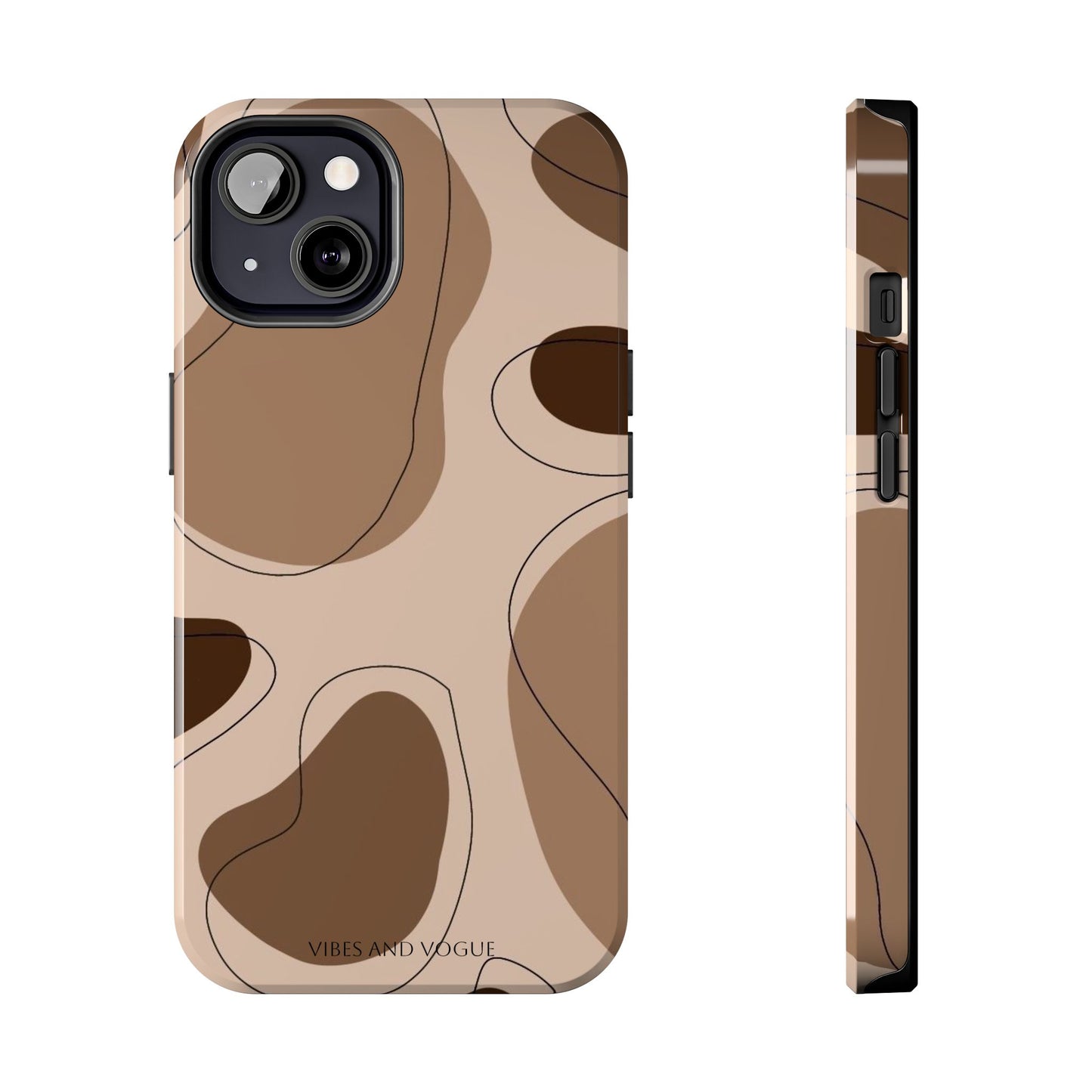 Abstract Brown Cowhide Tough Phone Case