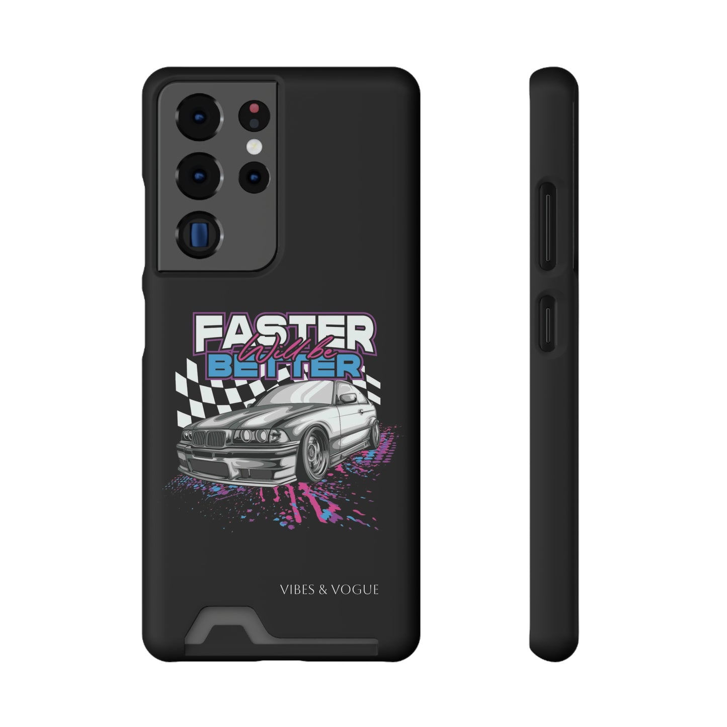 Racer Phone Case with Card Holder - Fast & Furious Motif
